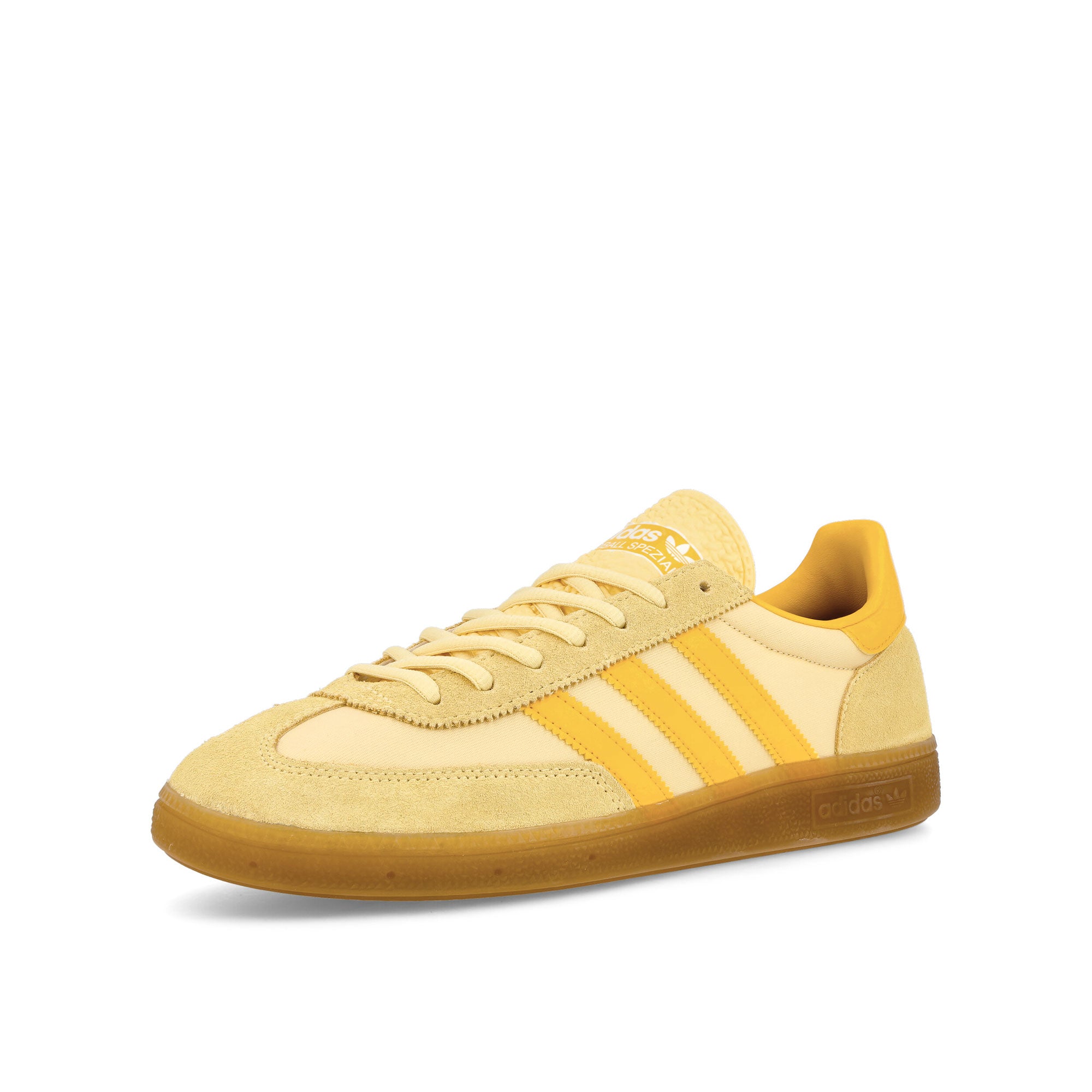 adidas Handball Spezial Almost Yellow / Bold Gold / Easy Yellow Sneakers Close Up | Overkill