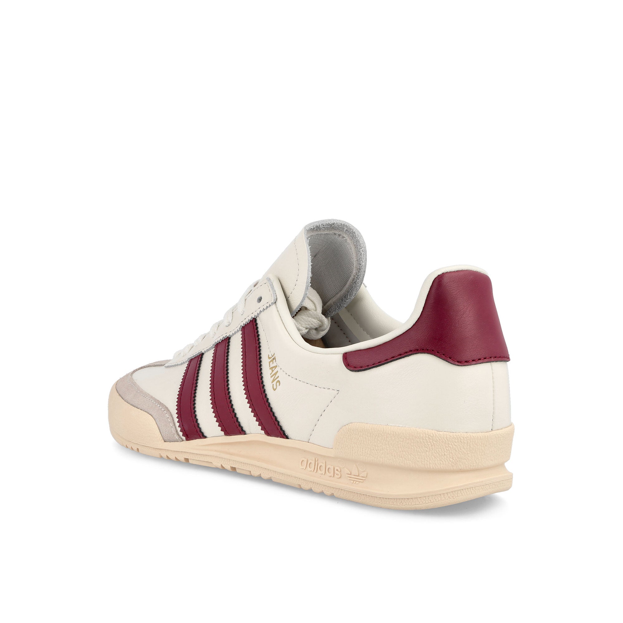 adidas Jeans Chalk White-Collegiate Burgundy Jeans Close-up | Overkill