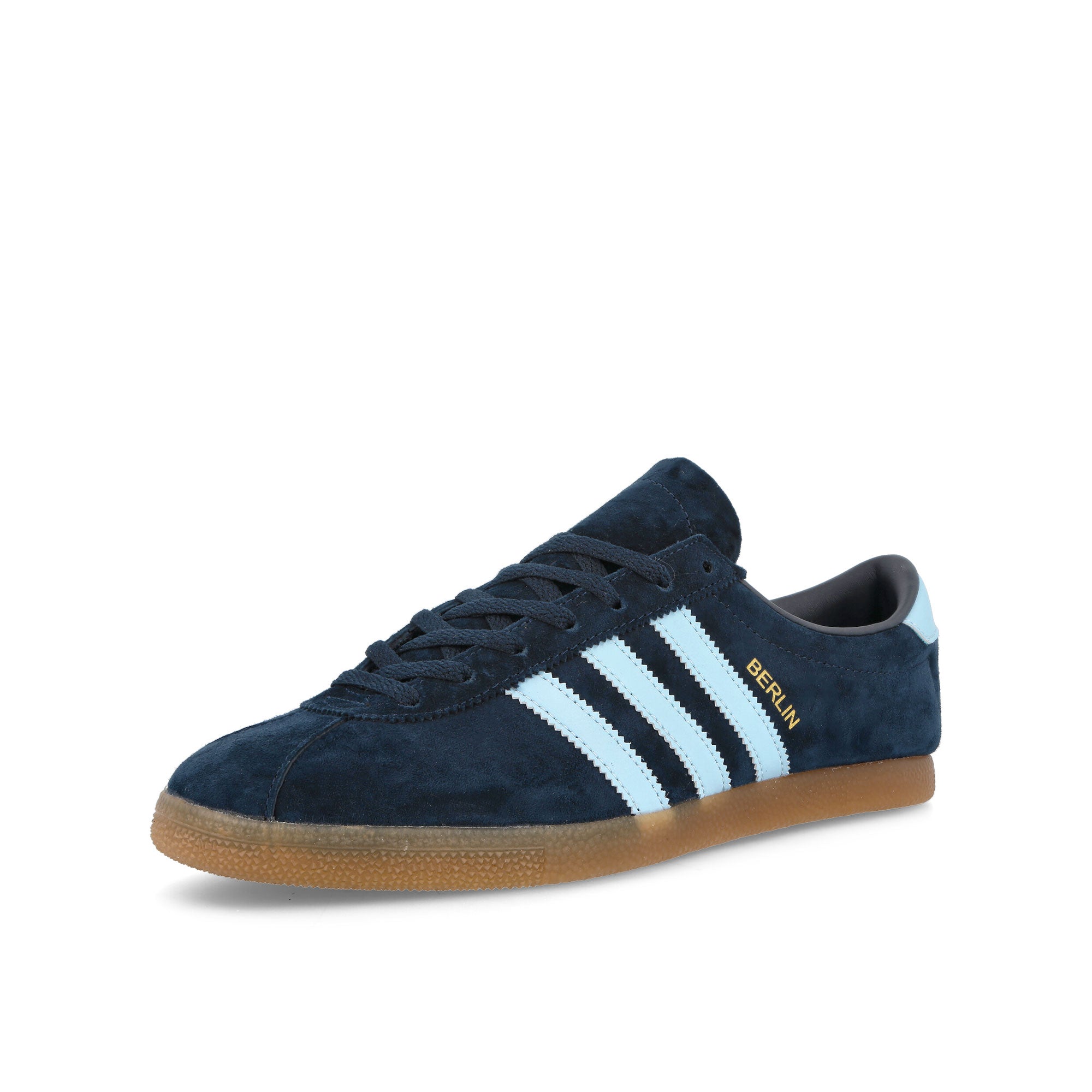 adidas Berlin Collegiate Navy / Panton / Off White Low Top Sneakers Close Up | Overkill
