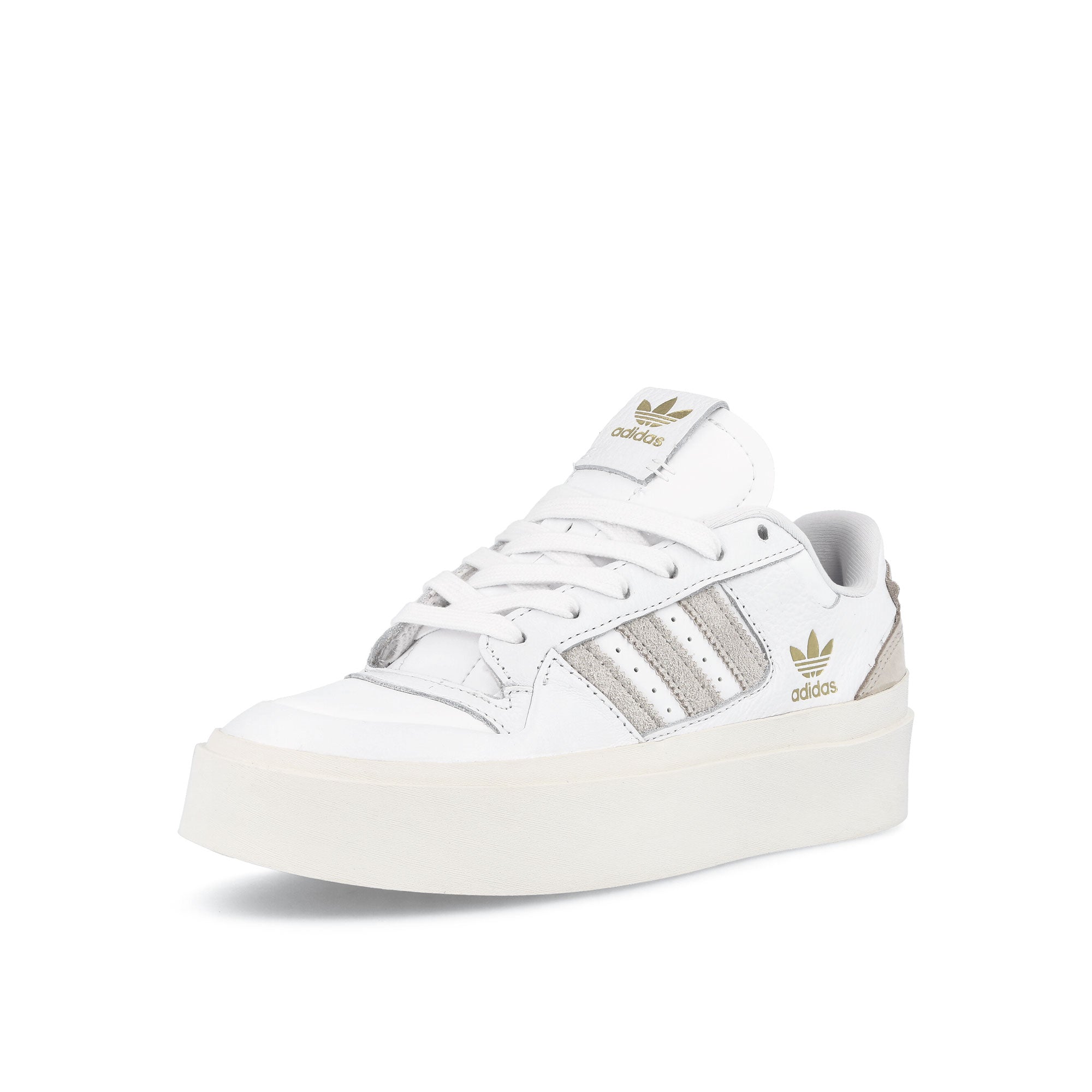adidas wmns forum bonega Footwear White-Orbit Grey-Off White Low Top Sneakers Close Up | Overkill