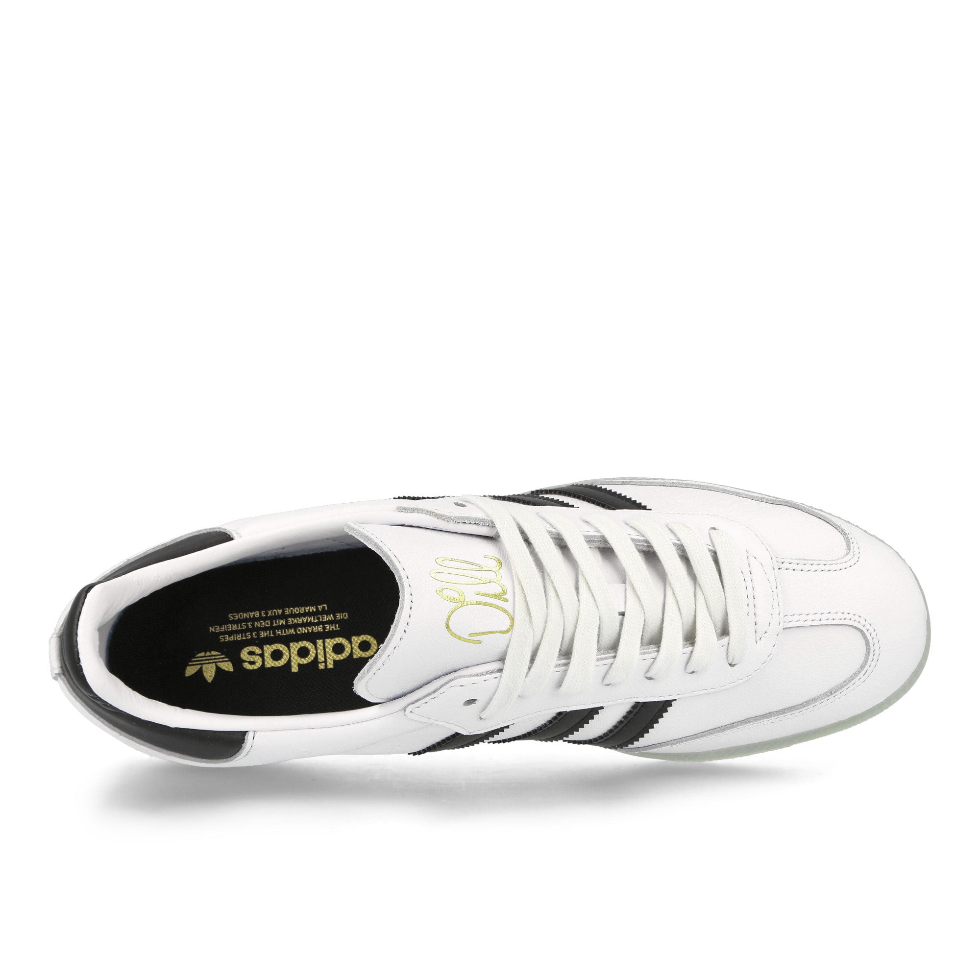 adidas Jason Dill x adidas Samba Cloud White / Core Black / Gold Metallic Sneakers Detailfoto | Overkill