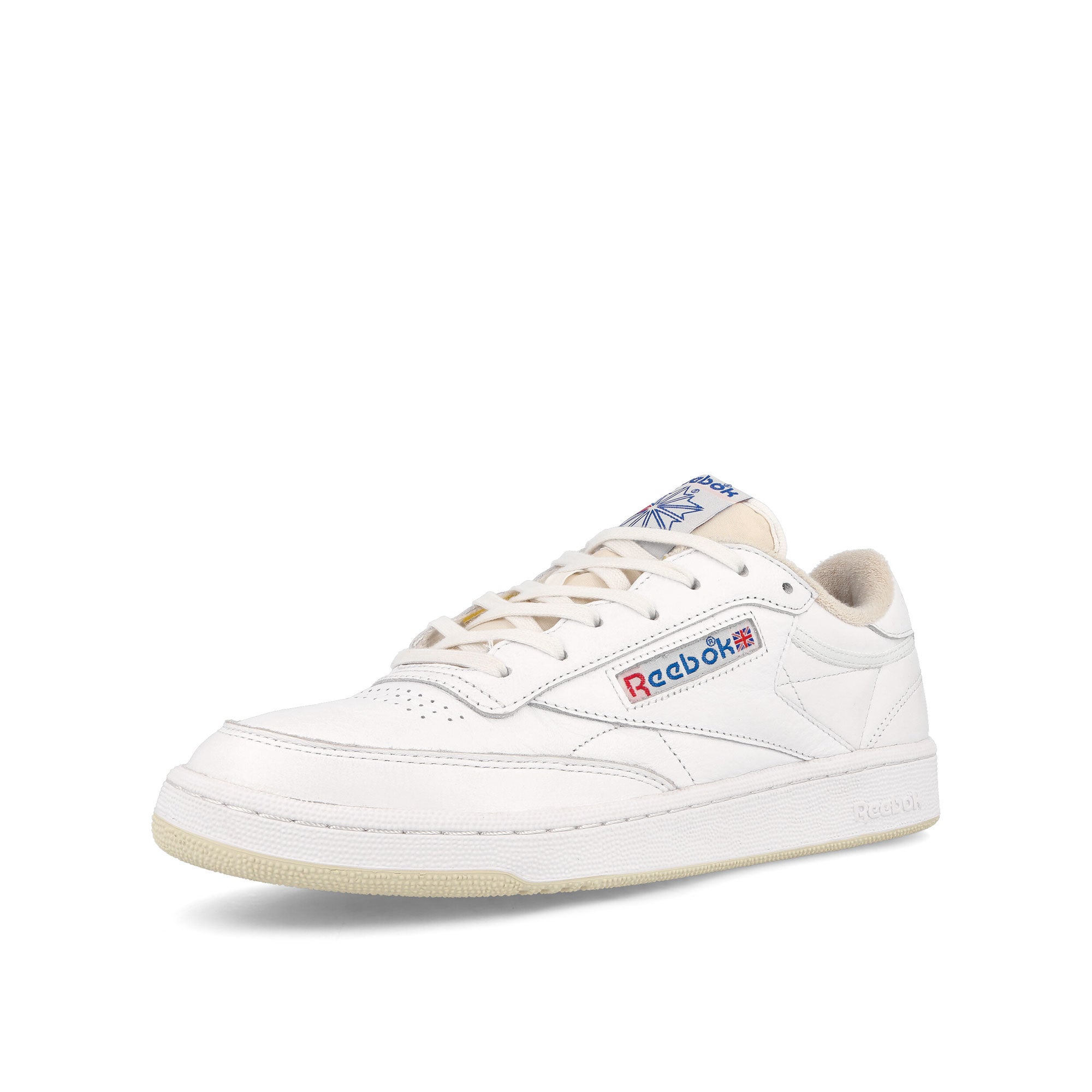 Reebok Club C 85 Vintage Footwear White / Alabaster / Blue Low Top Sneakers Close Up | Overkill