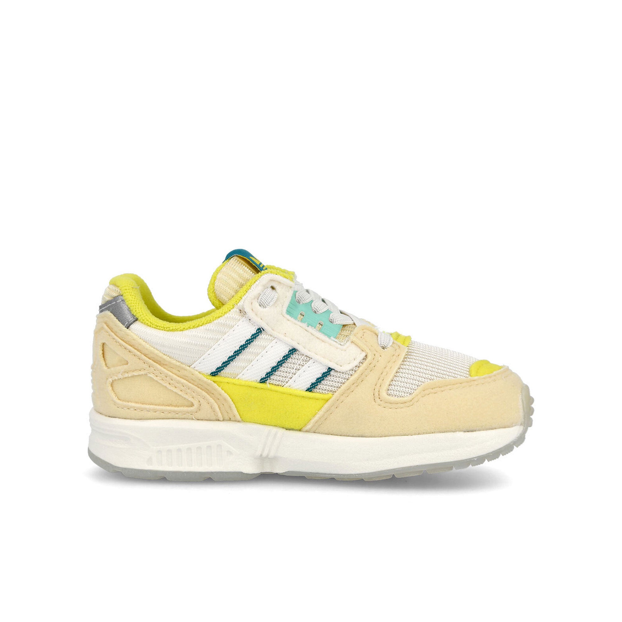 adidas ZX 8000 Frozen Lemonade EL Infants Mist Sun / Chalk White / Bright Yellow Low Top Sneakers GZ7531 Silhouette | Overkill
