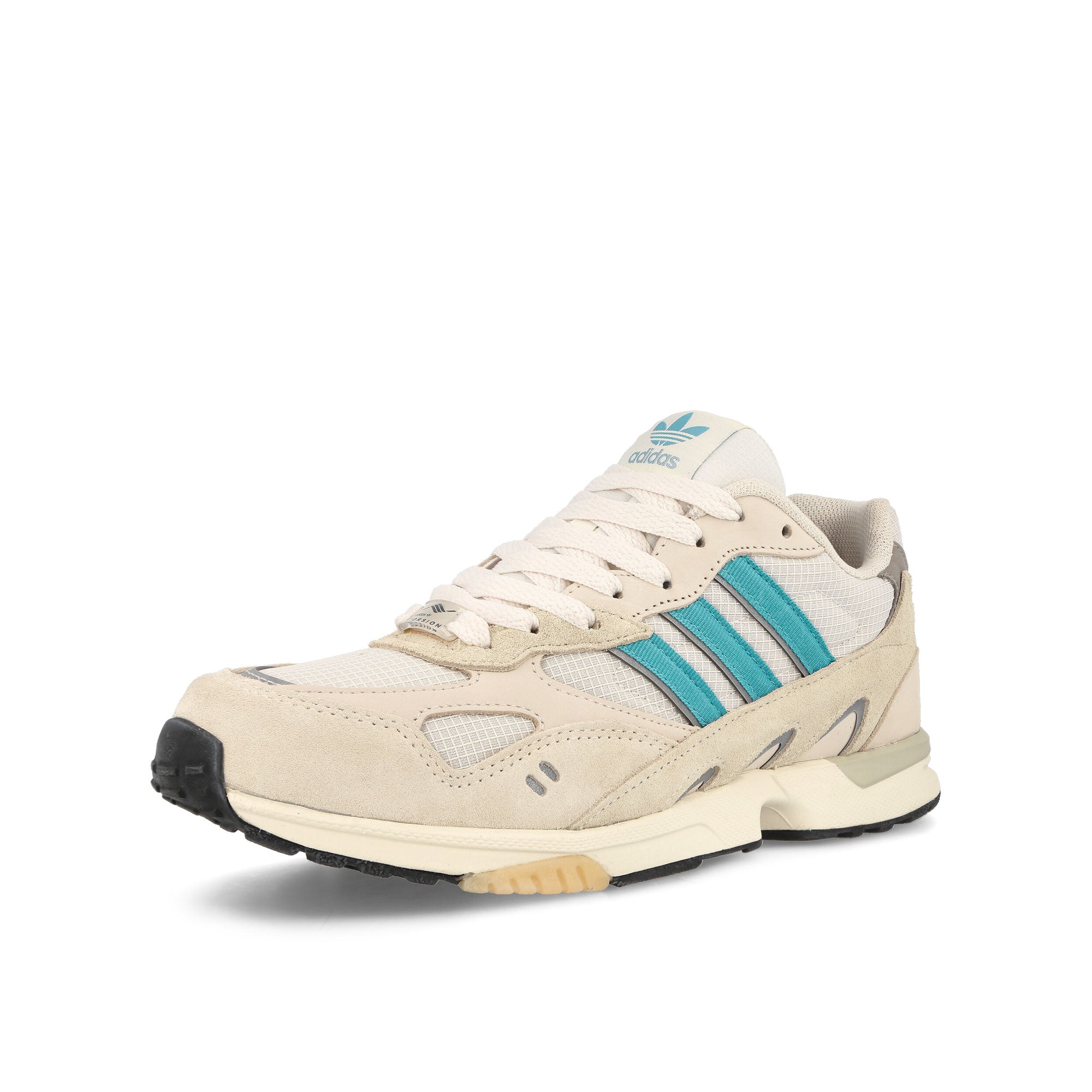 adidas Torsion Super Core White-Preloved Blue-Wonder White Low Top Sneakers Close Up | Overkill