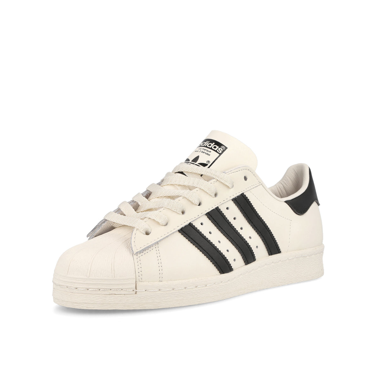 adidas superstar 82 Cloud White / Core Black / Off White Sneakers Close Up | Overkill