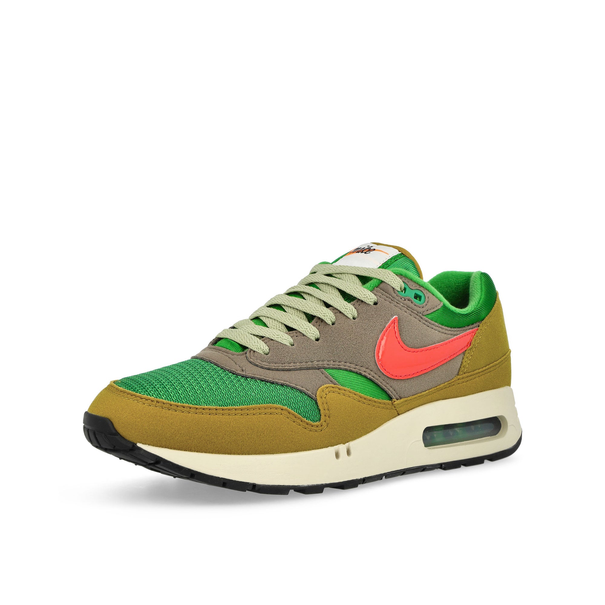 Nike Air Max 1 '86 Premium Classic Green / Ember Glow-Olive Grey Low Top Sneakers Close Up | Overkill