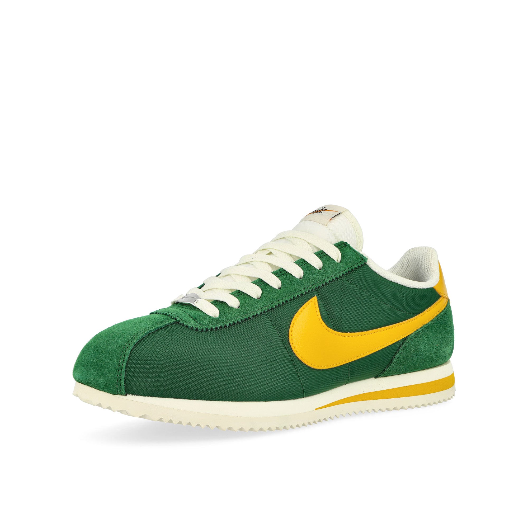 Nike Cortez Textile Gorge Green / Yellow Ochre-Sail Low Top Sneakers Close Up | Overkill