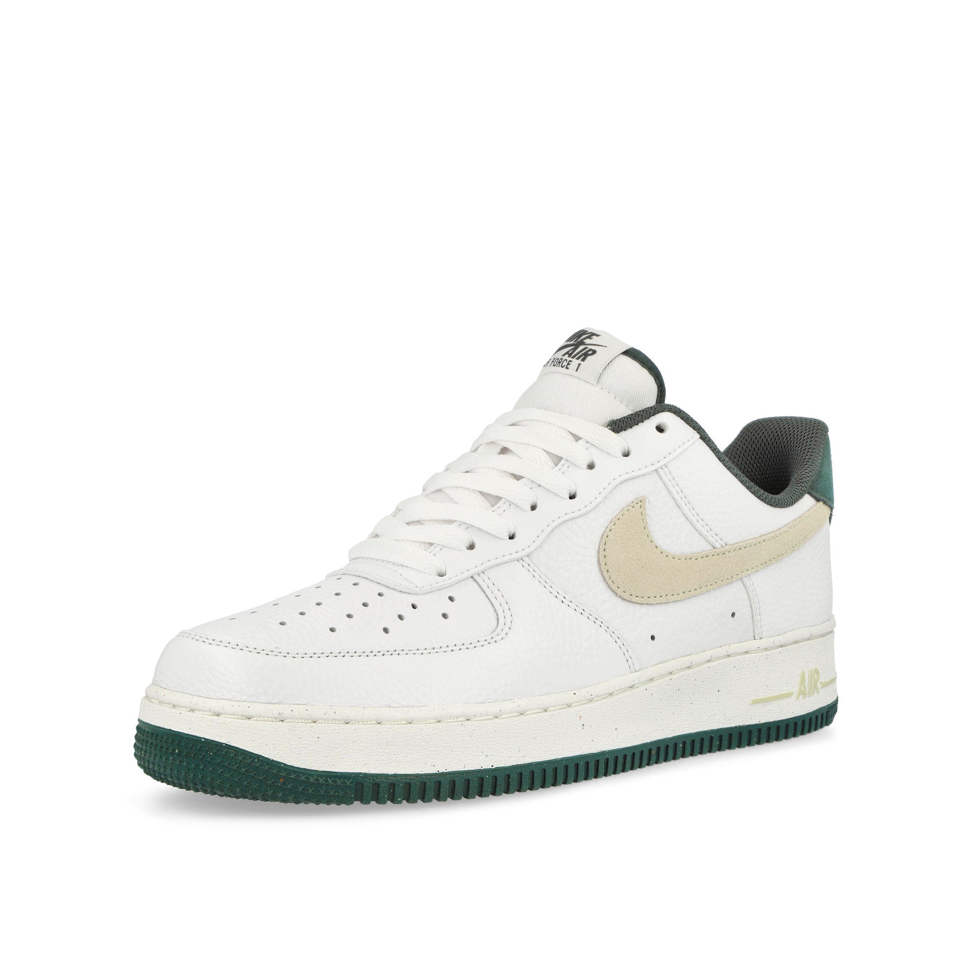 Nike Air Force 1 '07 LV8 White / Sea Glass- Vintage Green Low Top Sneakers Close Up | Overkill