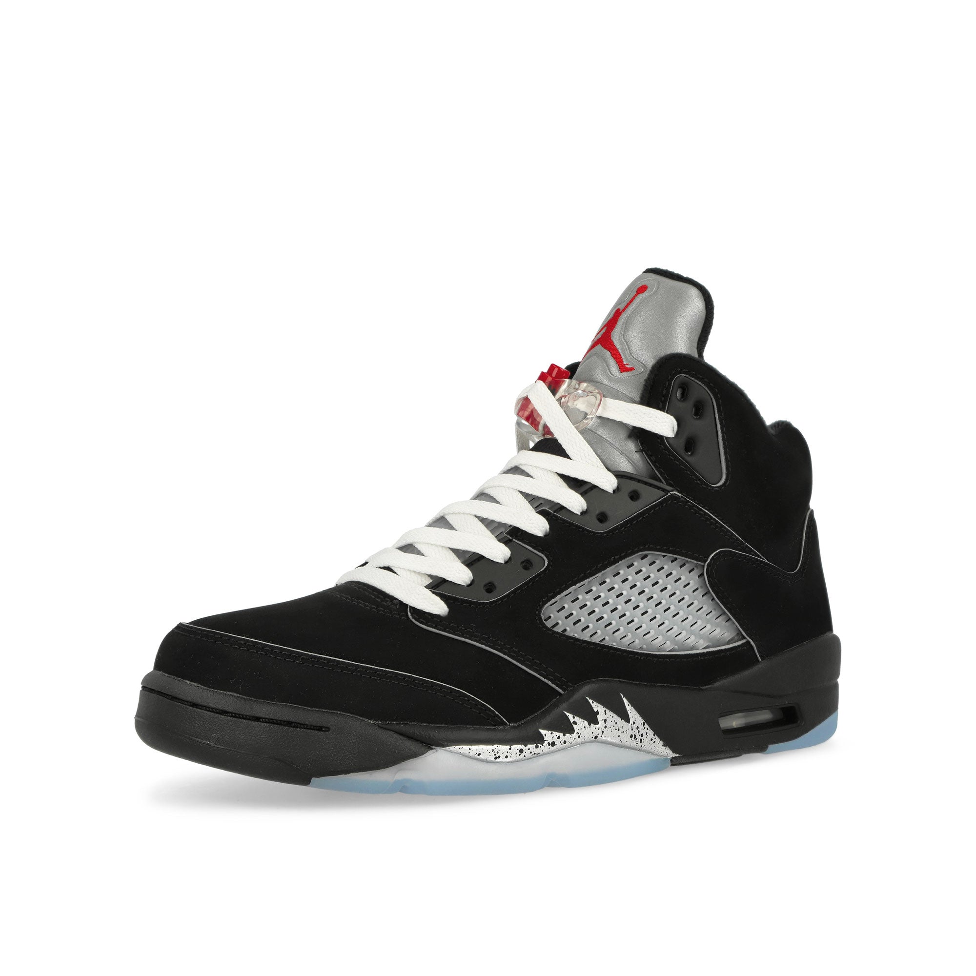 Jordan Air Jordan 5 Retro Black / White - Metallic Silver - Fire Red High Top Sneakers Detailfoto | Overkill