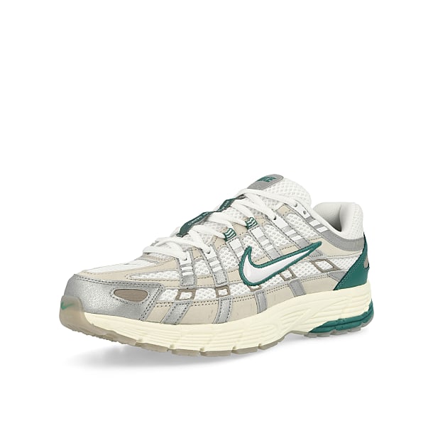 Nike P-6000 Premium Light Bone / White - Metallic Silver Low Top Sneakers Close Up | Overkill