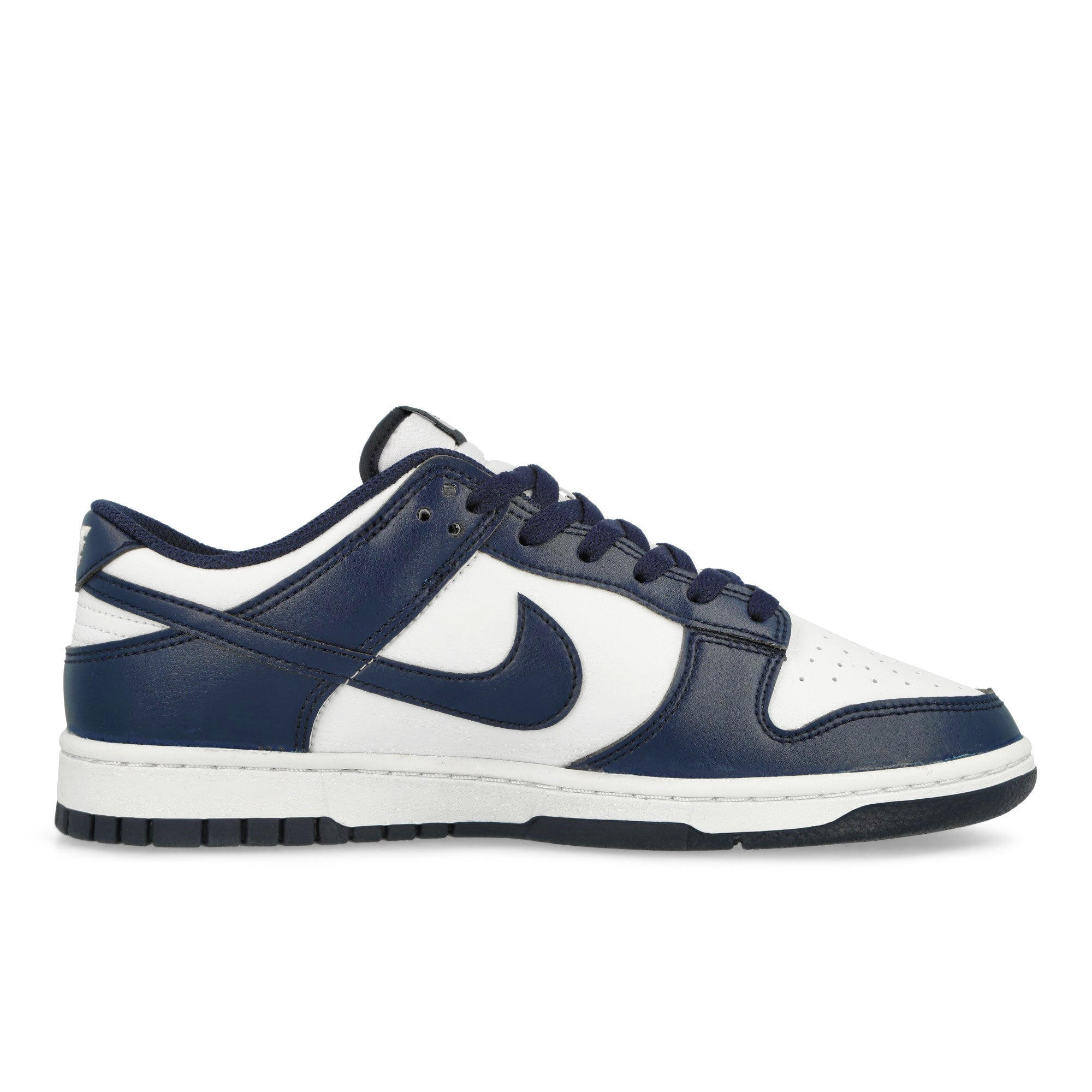 Nike Dunk Low Retro White / Midnight Navy - White Low Top Sneakers Silhouette | Overkill