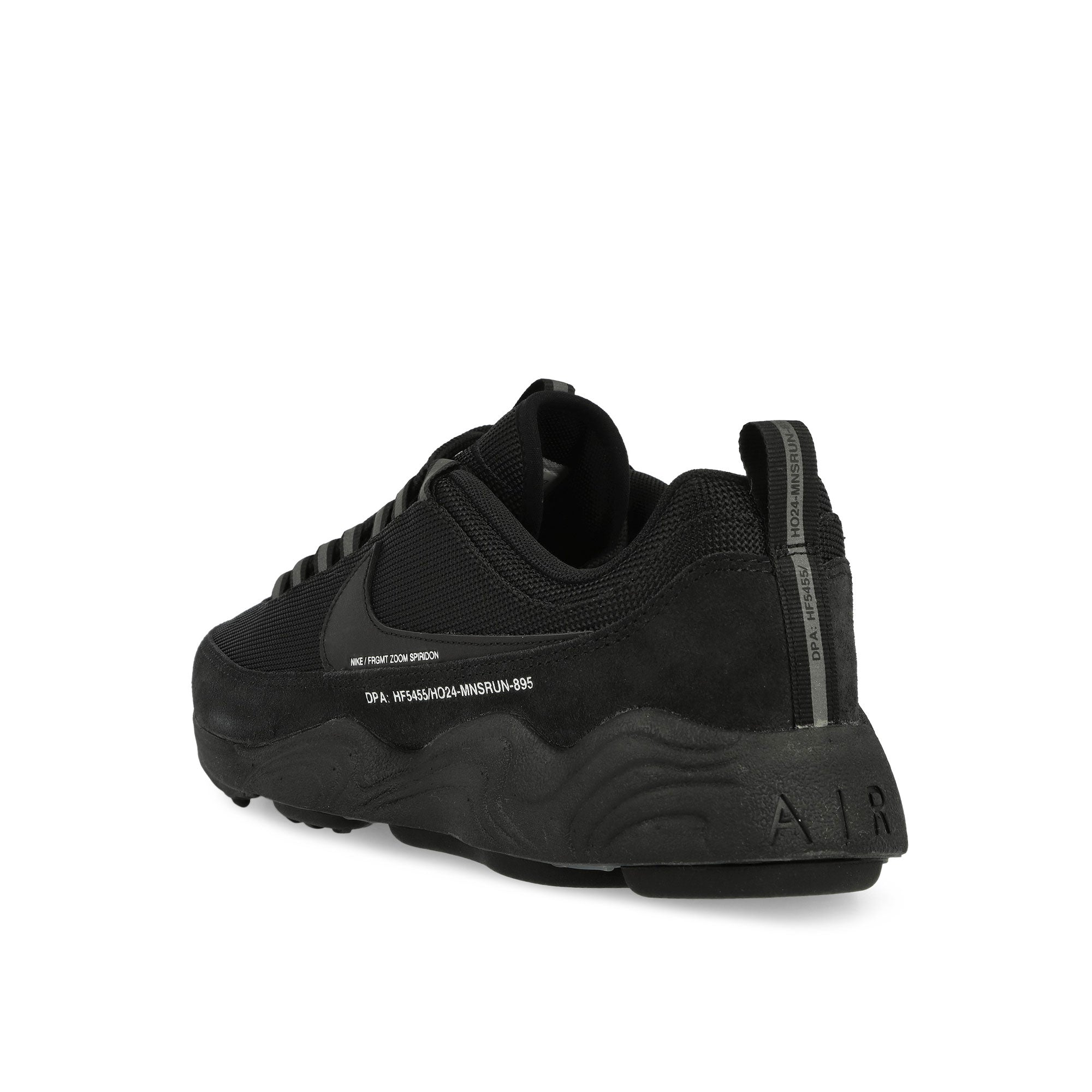 Nike Air Zoom Spiridon SP Black / Black - Black Low Top Sneakers Close Up | Overkill