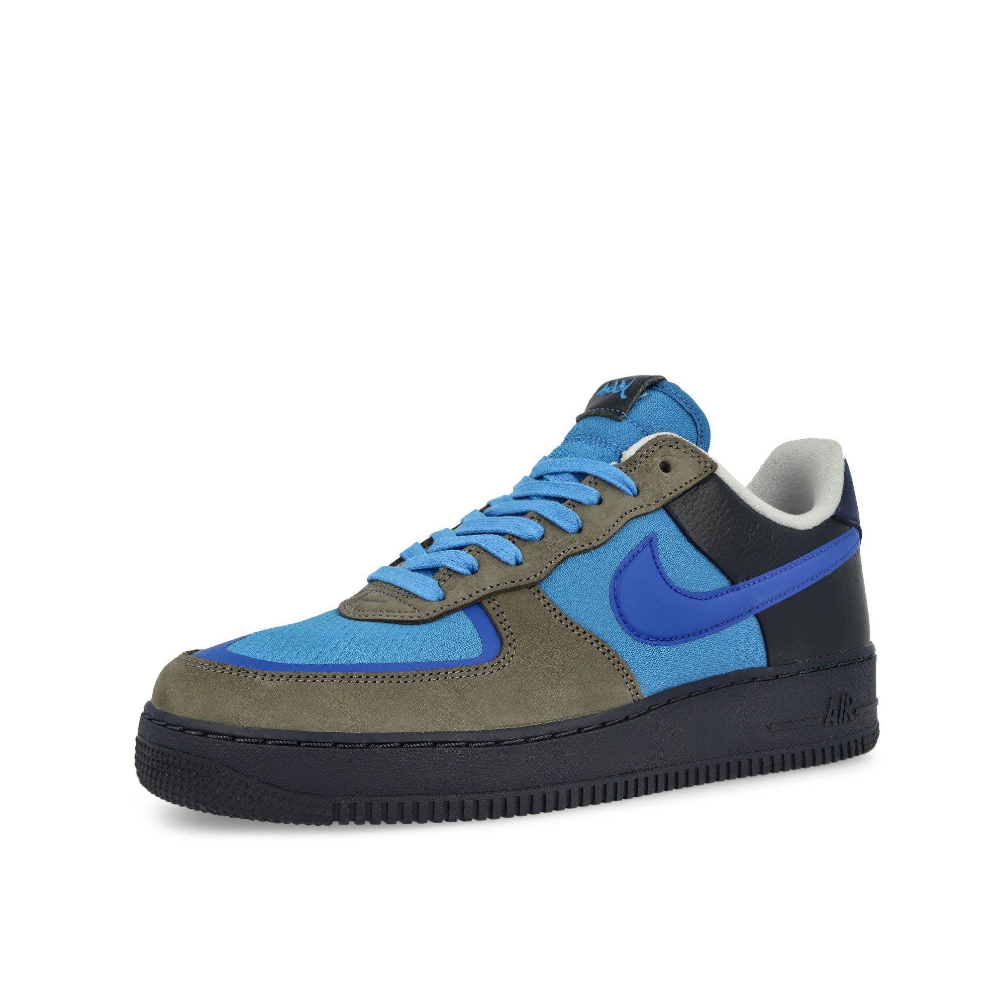 Nike Air Force 1 Low SP Soft Grey / Varsity Royal - Habor Blue Low Top Sneakers Close Up | Overkill