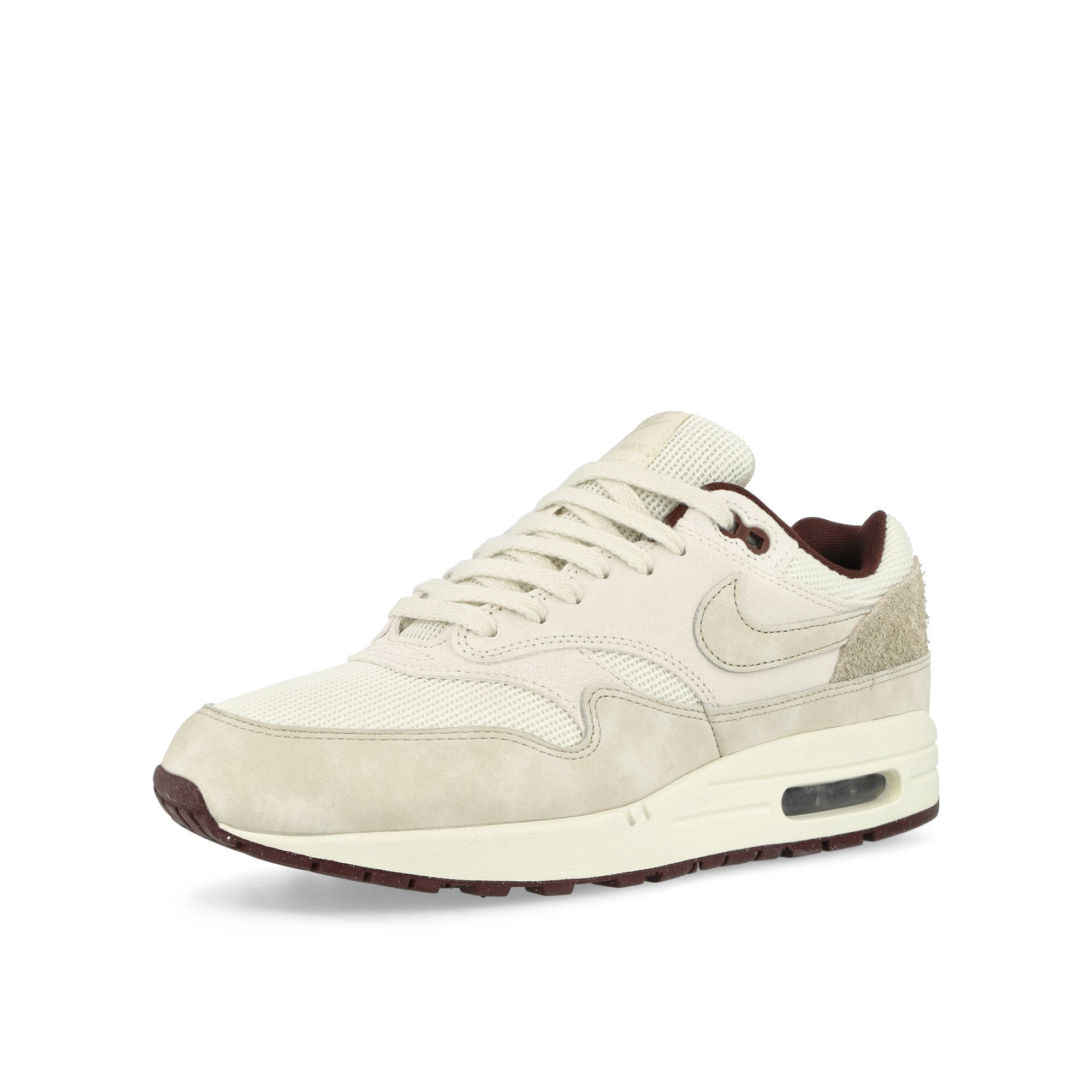 Nike Air Max 1 Premium Sail / Light Orewood Brown - Phantom Low Top Sneakers Close Up | Overkill