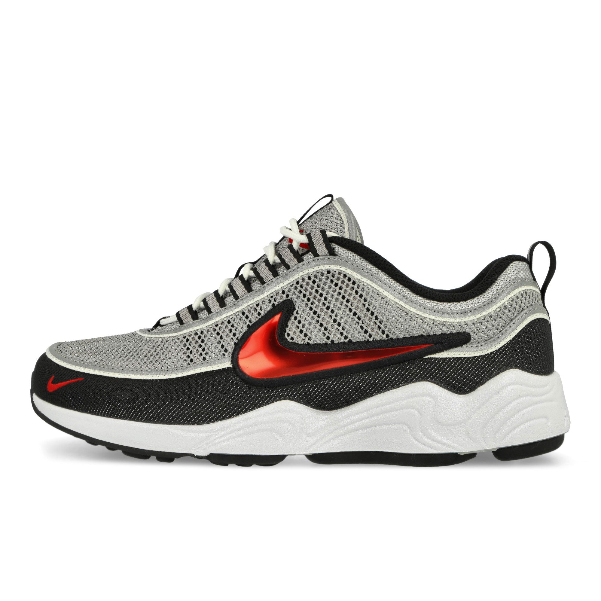 Nike Air Zoom Spiridon SP Metallic Silver / Sport Red - Black - White Low Top Sneakers HF9117 001 | Overkill
