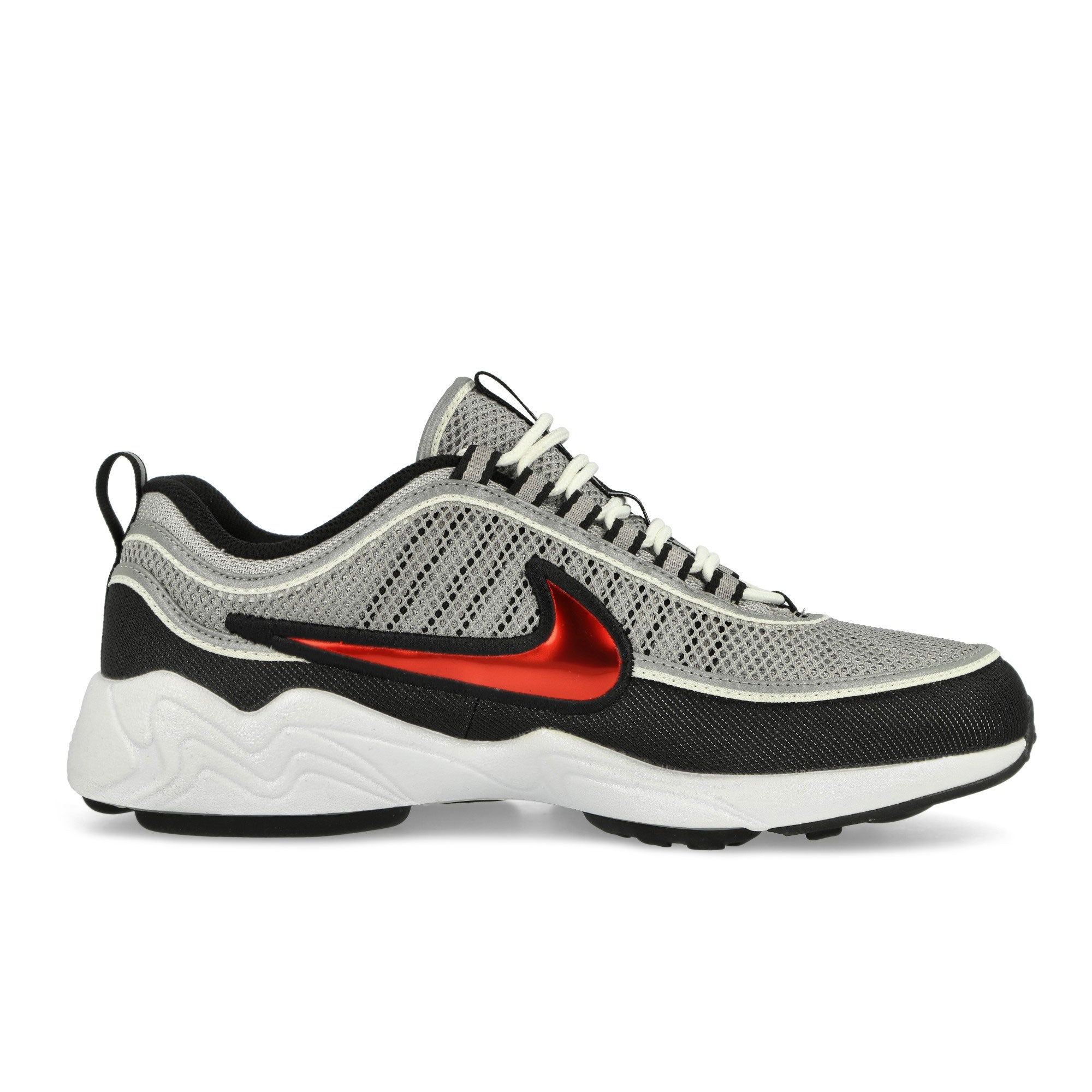 Nike Air Zoom Spiridon SP Metallic Silver / Sport Red - Black - White Low Top Sneakers Silhouette | Overkill