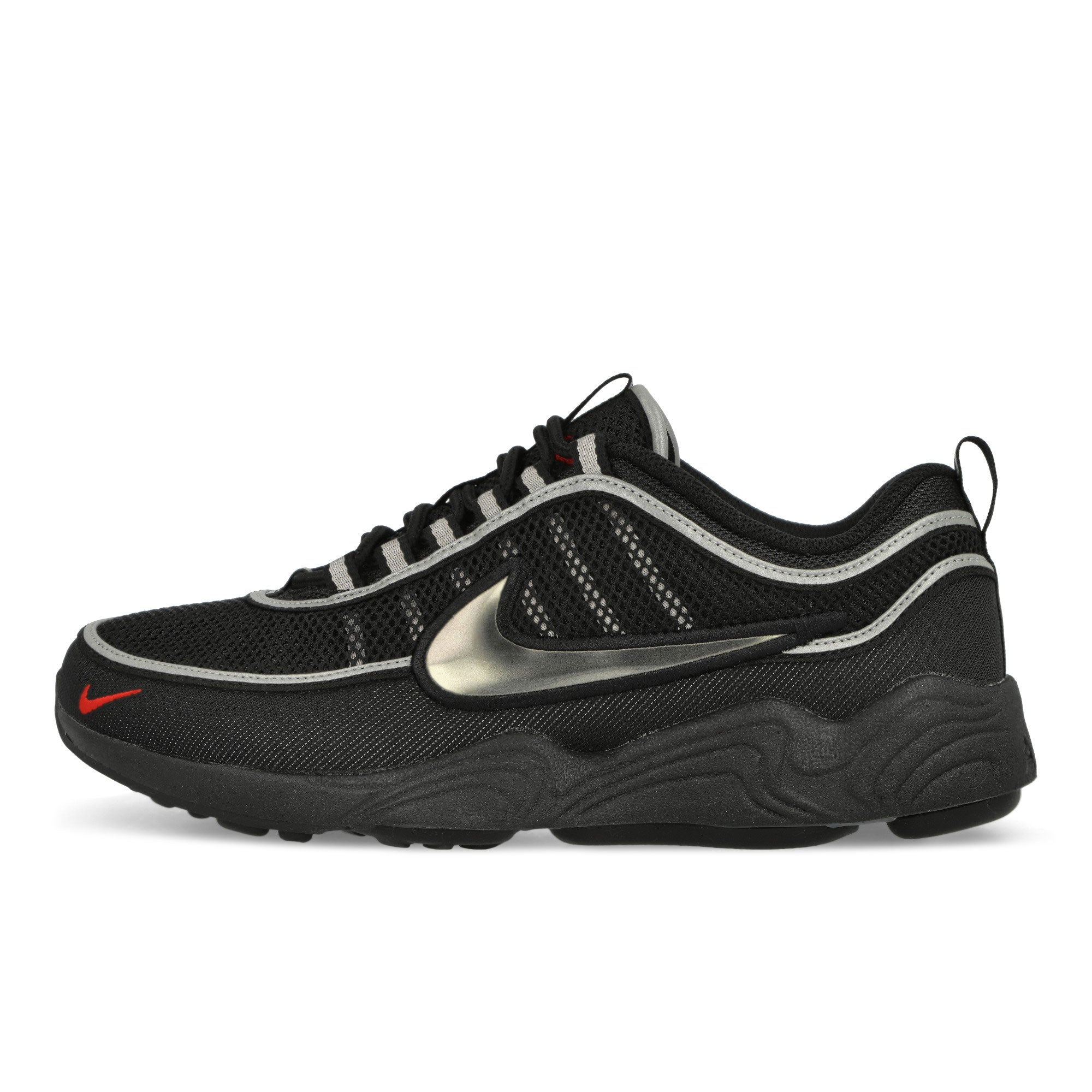 Nike Air Zoom Spiridon SP Black / Black - Metallic Silver - Sport Red Low Top Sneakers HF9117 002 | Overkill