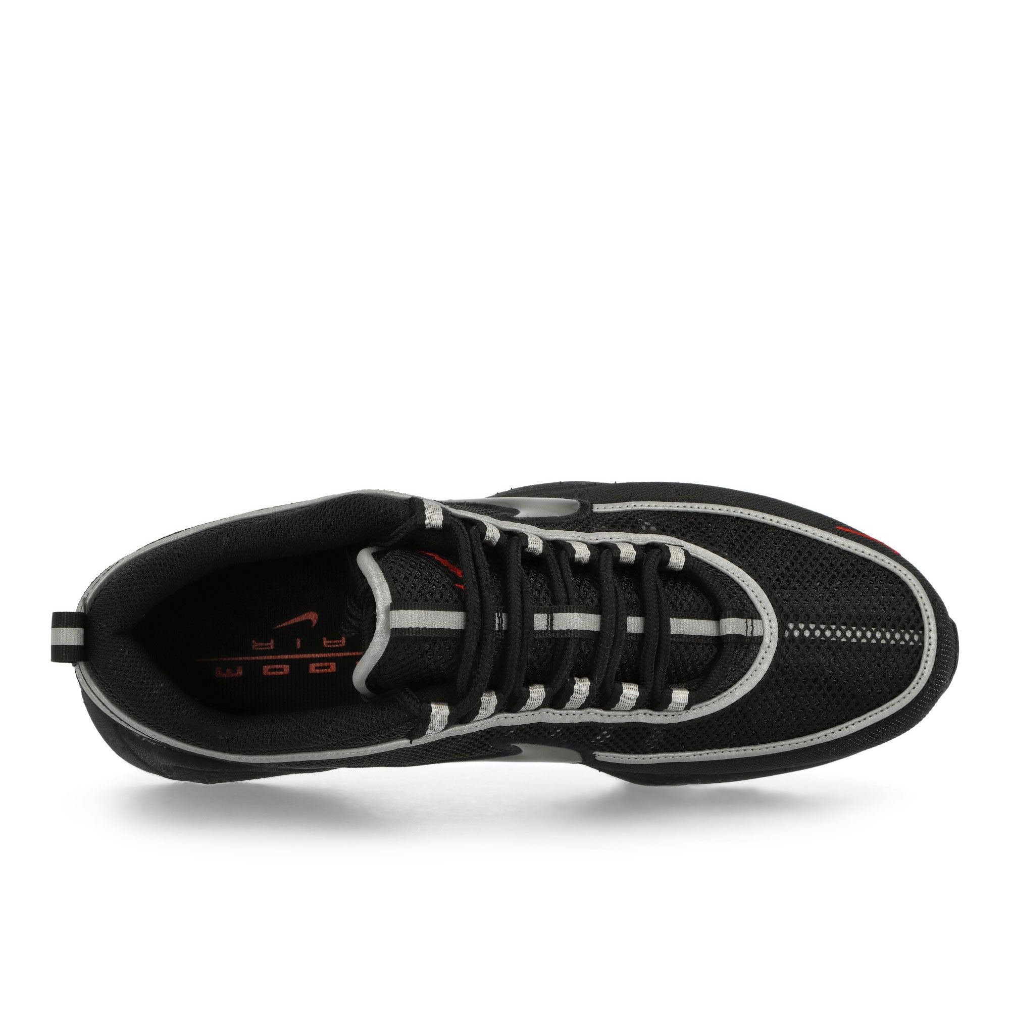 Nike Air Zoom Spiridon SP Black / Black - Metallic Silver - Sport Red Low Top Sneakers Detailfoto | Overkill