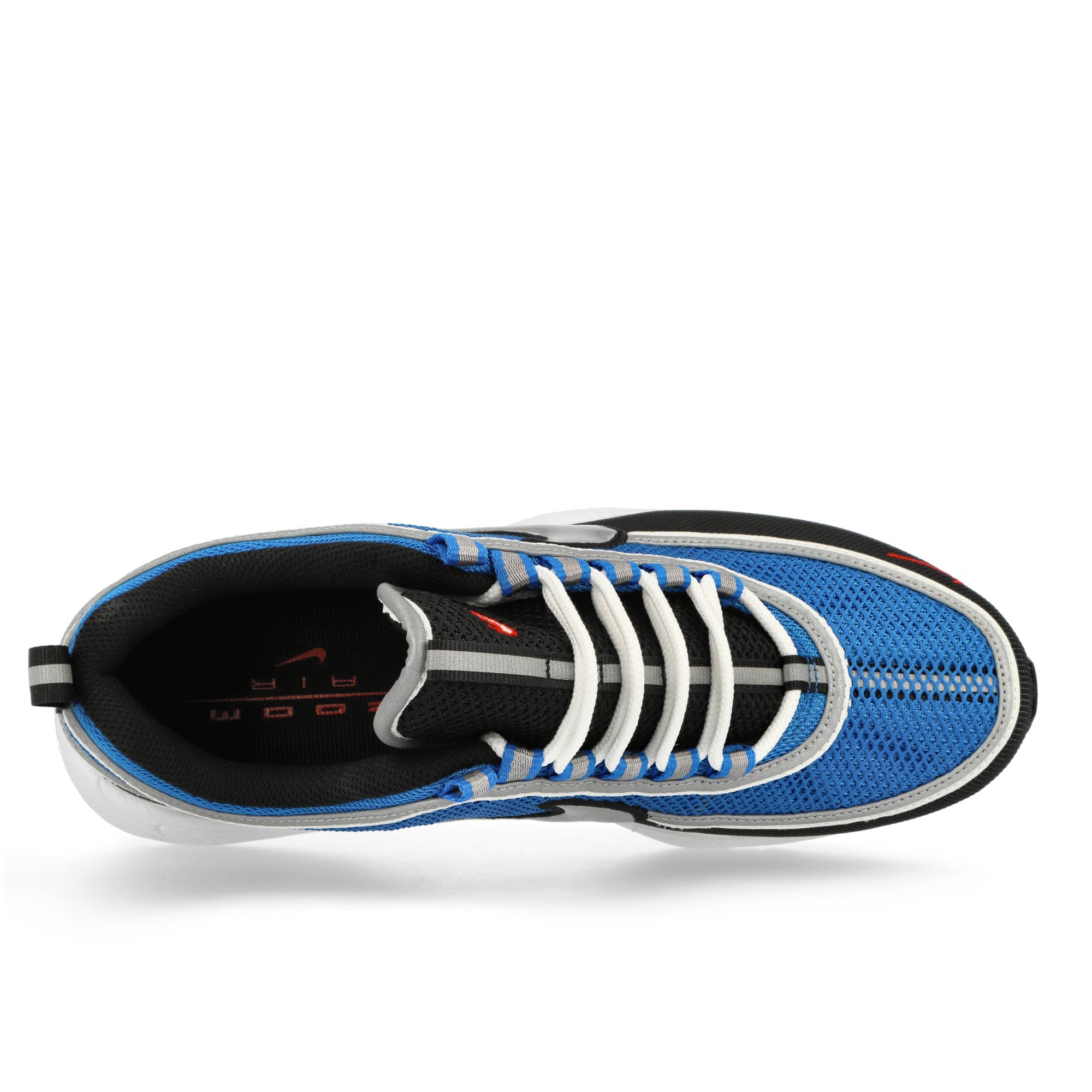Nike Air Zoom Spiridon SP Signal Blue / Metallic Luster- Black - White Low Top Sneakers Detailfoto | Overkill