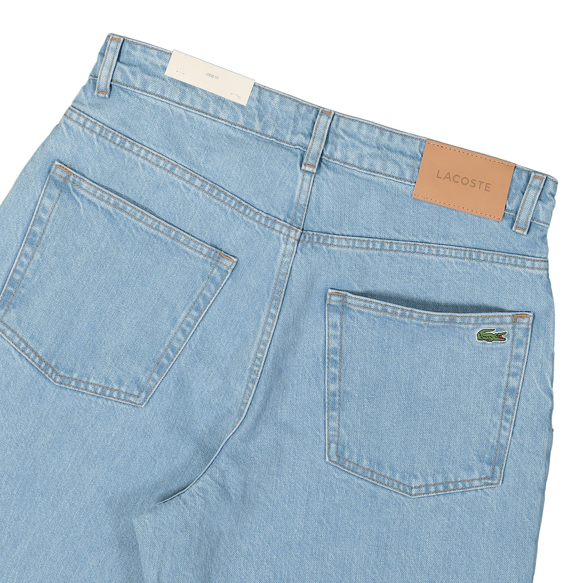 Lacoste Loose Fit 5-Pocket Jeans Washed Bleach Jeans Detail view 1 | Overkill