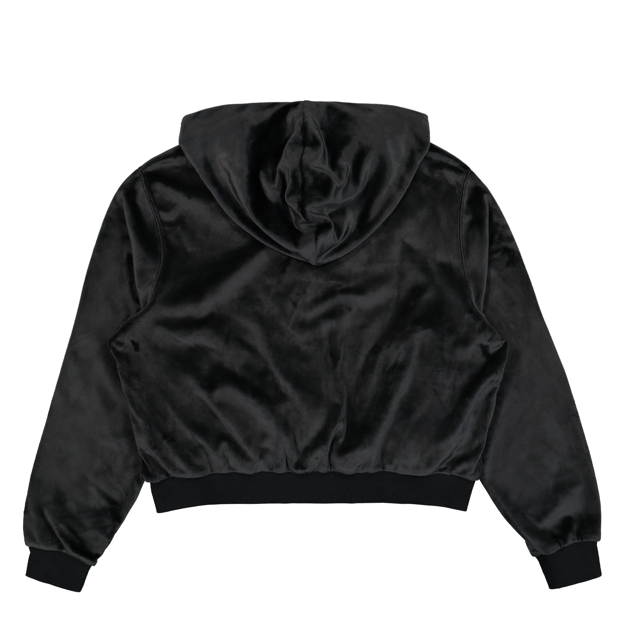 Nike W Sportswear Chill Knit Loose Velour Full Zip Hoodie Black / Sail Hoodies Material | Overkill