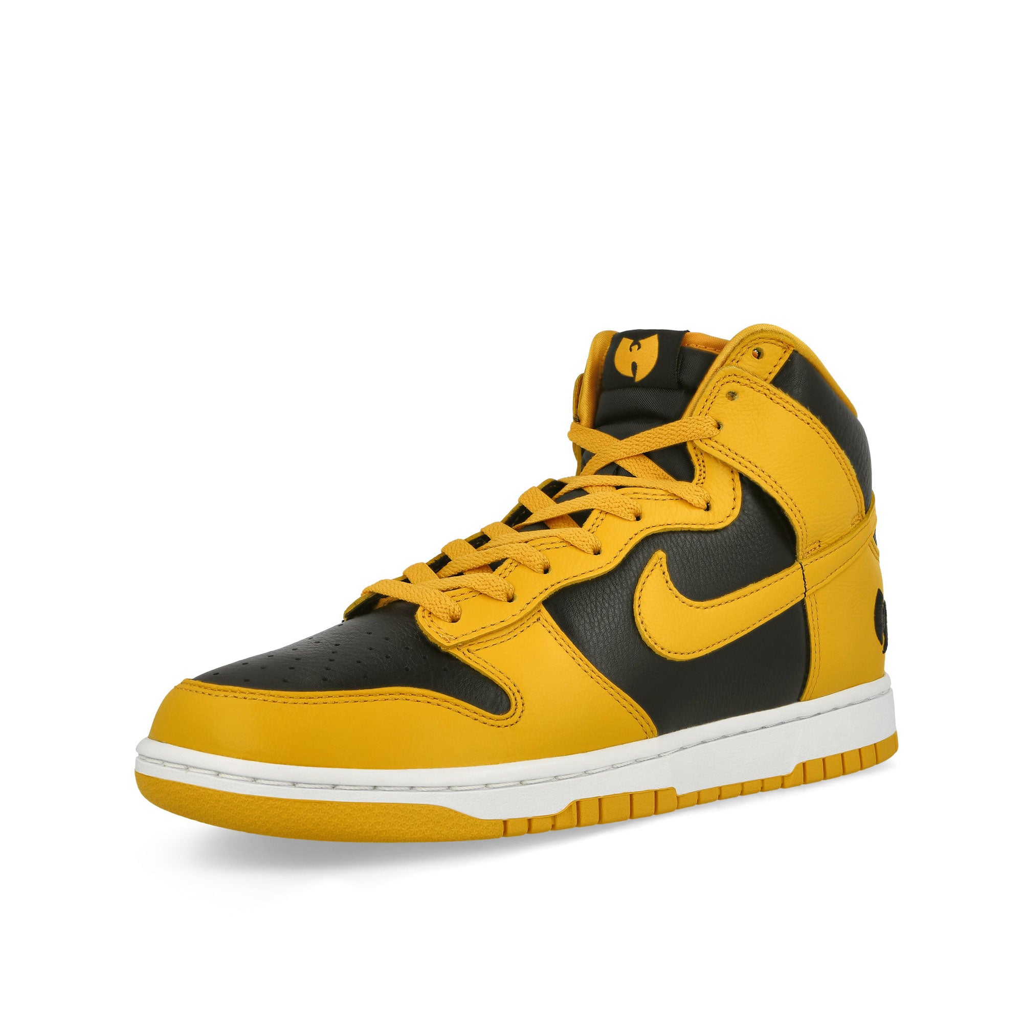 Nike Dunk High Retro Premium Black / Pollen-White High Top Sneakers Close Up | Overkill