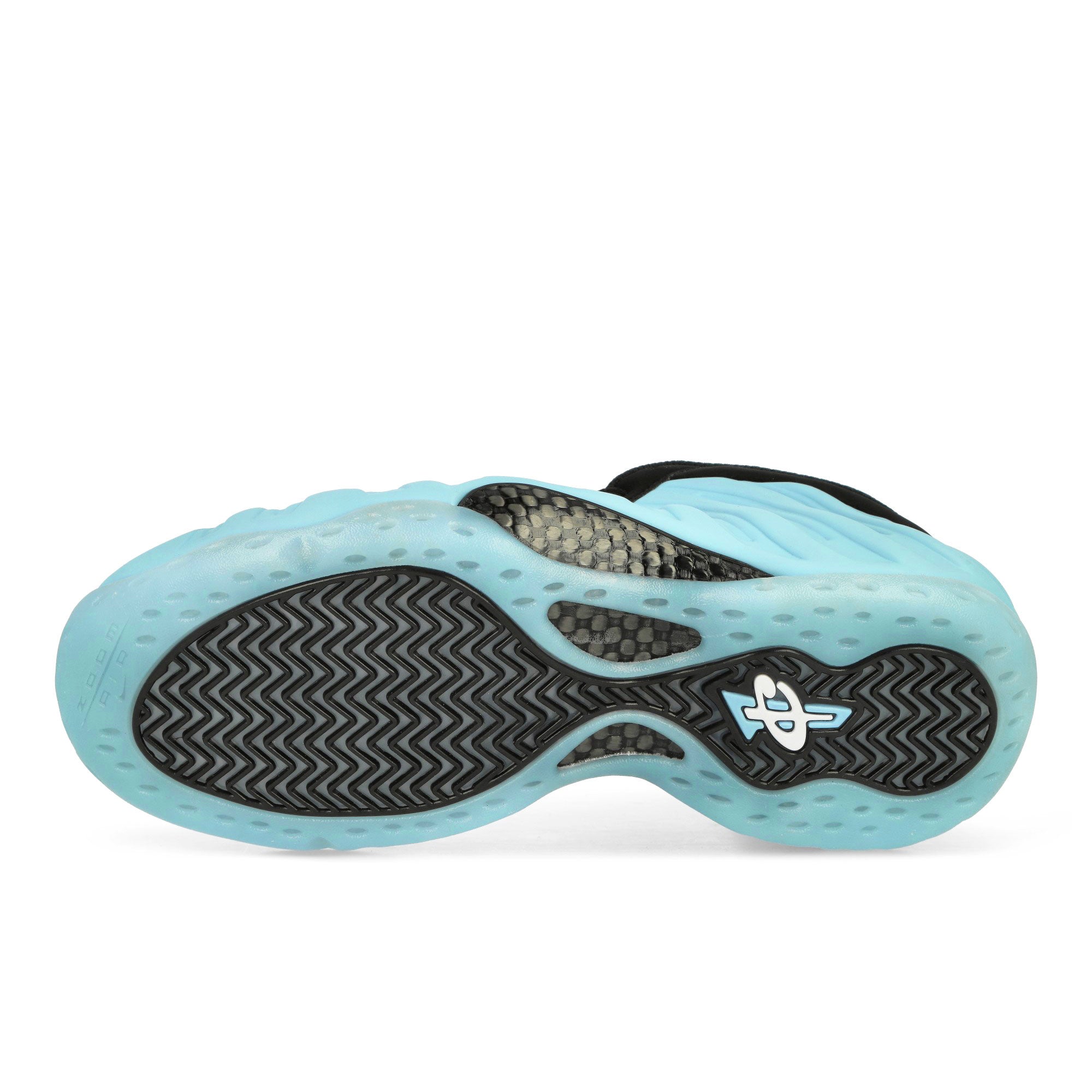 Nike Air Foamposite One Psychic Blue / Black Mid Top Sneakers Detail View 1 | Overkill