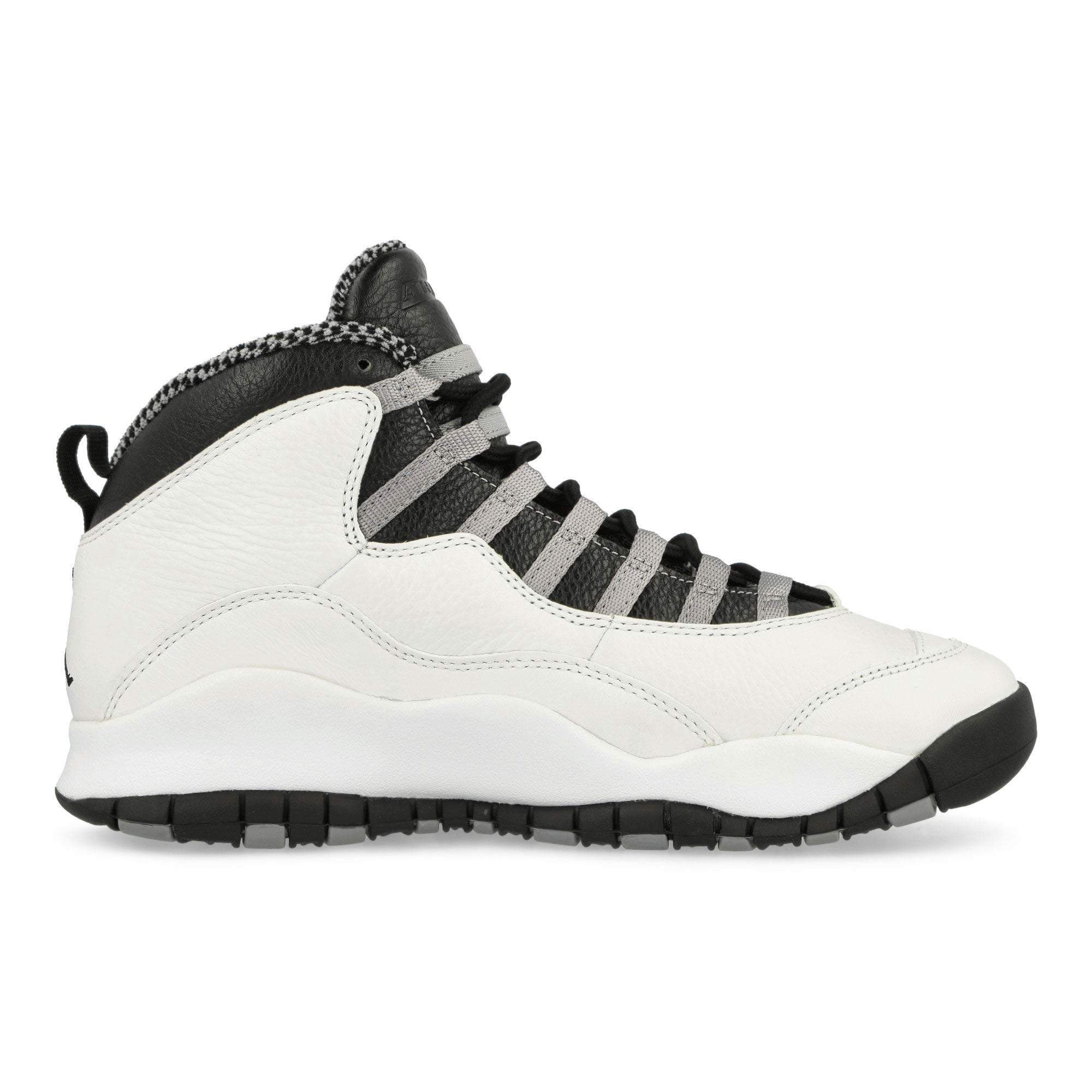 Air Jordan 10 Retro Steel White / Black - Light Steel Grey - Dark Powder Blue High Top Sneakers HJ6779 104 Silhouette | Overkill