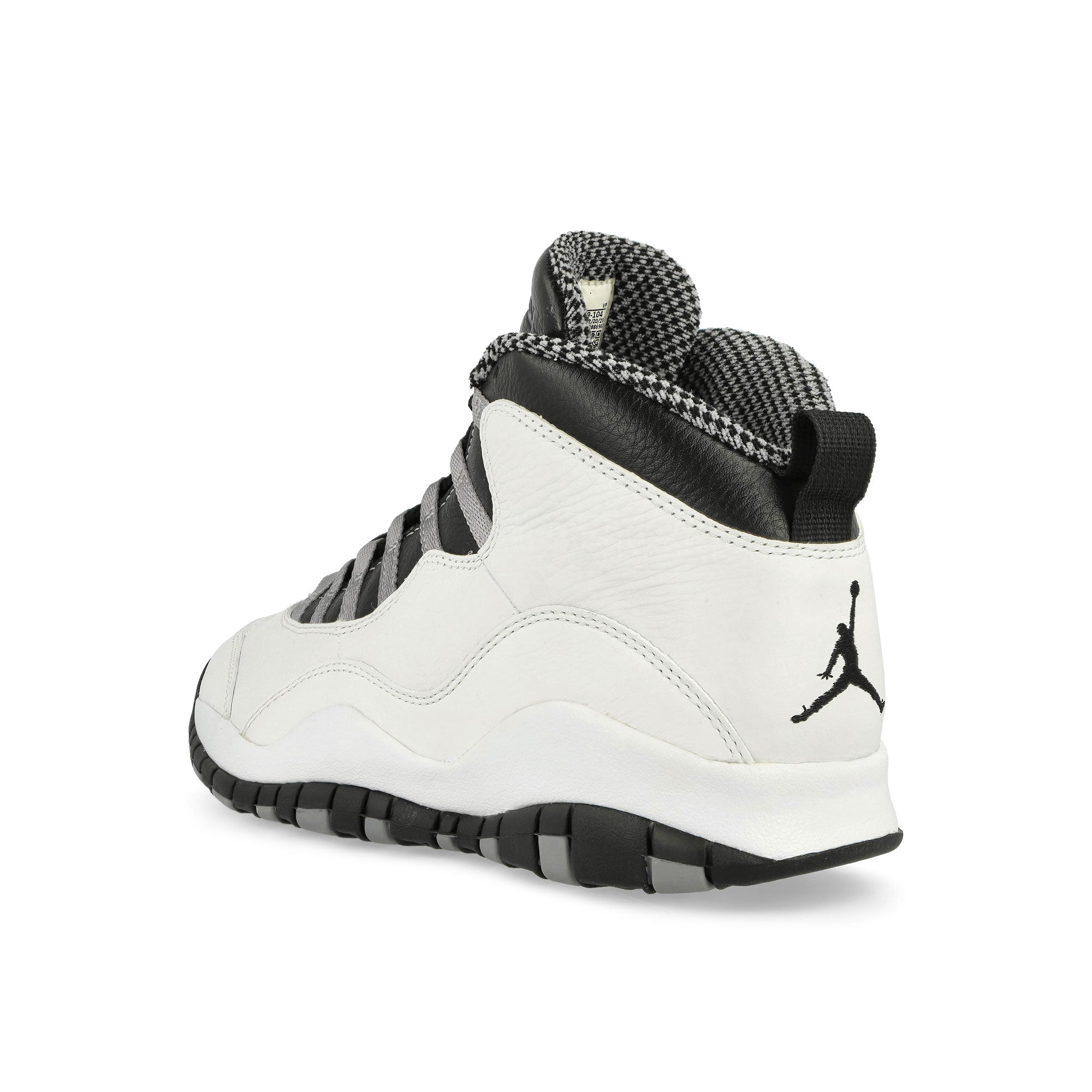 Air Jordan 10 Retro Steel White / Black - Light Steel Grey - Dark Powder Blue High Top Sneakers HJ6779 104 Material | Overkill