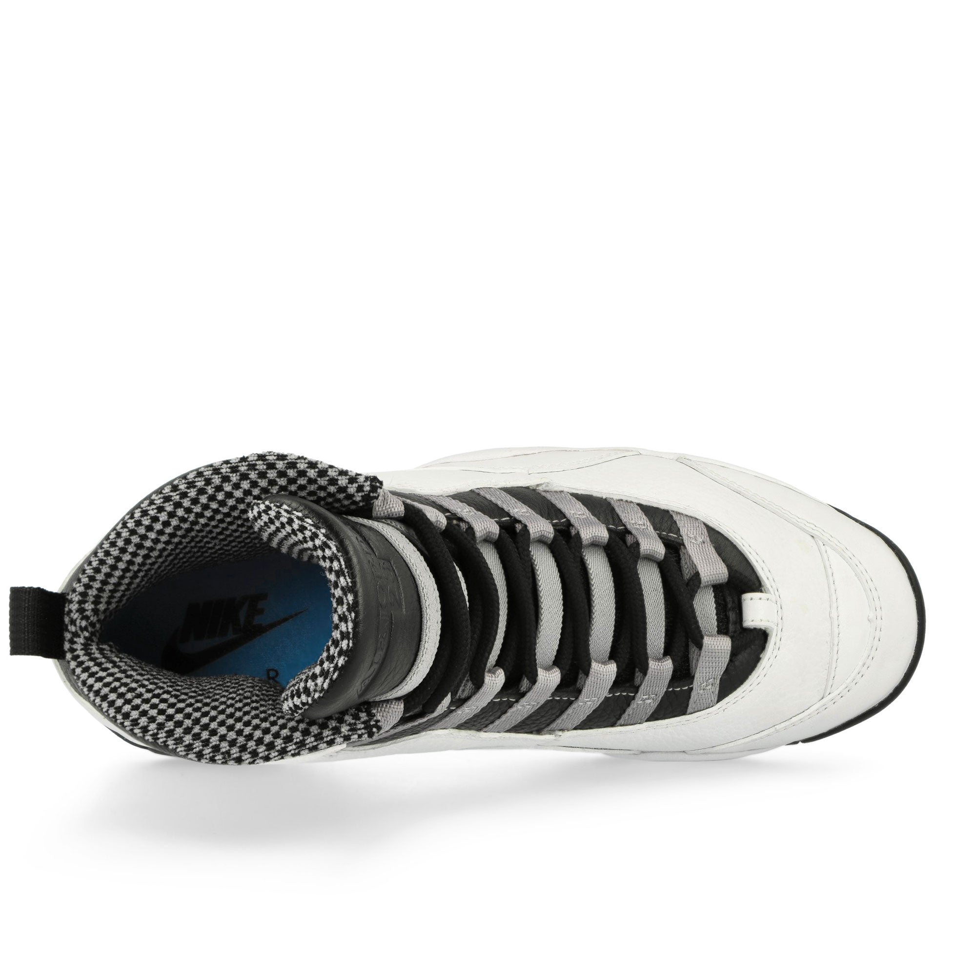 Air Jordan 10 Retro Steel White / Black - Light Steel Grey - Dark Powder Blue High Top Sneakers HJ6779 104 Detailfoto | Overkill