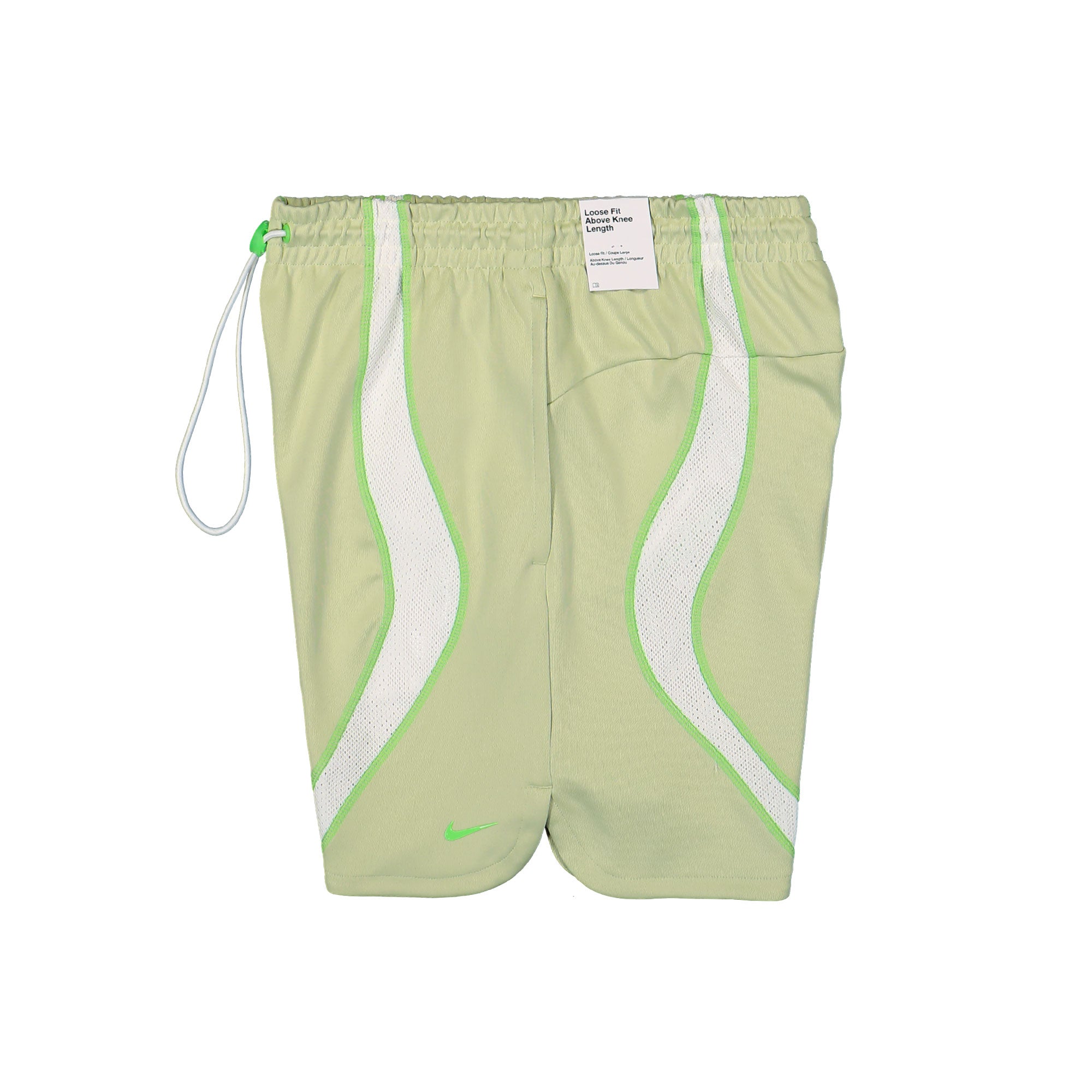 Nike Project F.R.O.G. Knit Short Olive Aura / White / Green Strike Shorts Close-up | Overkill