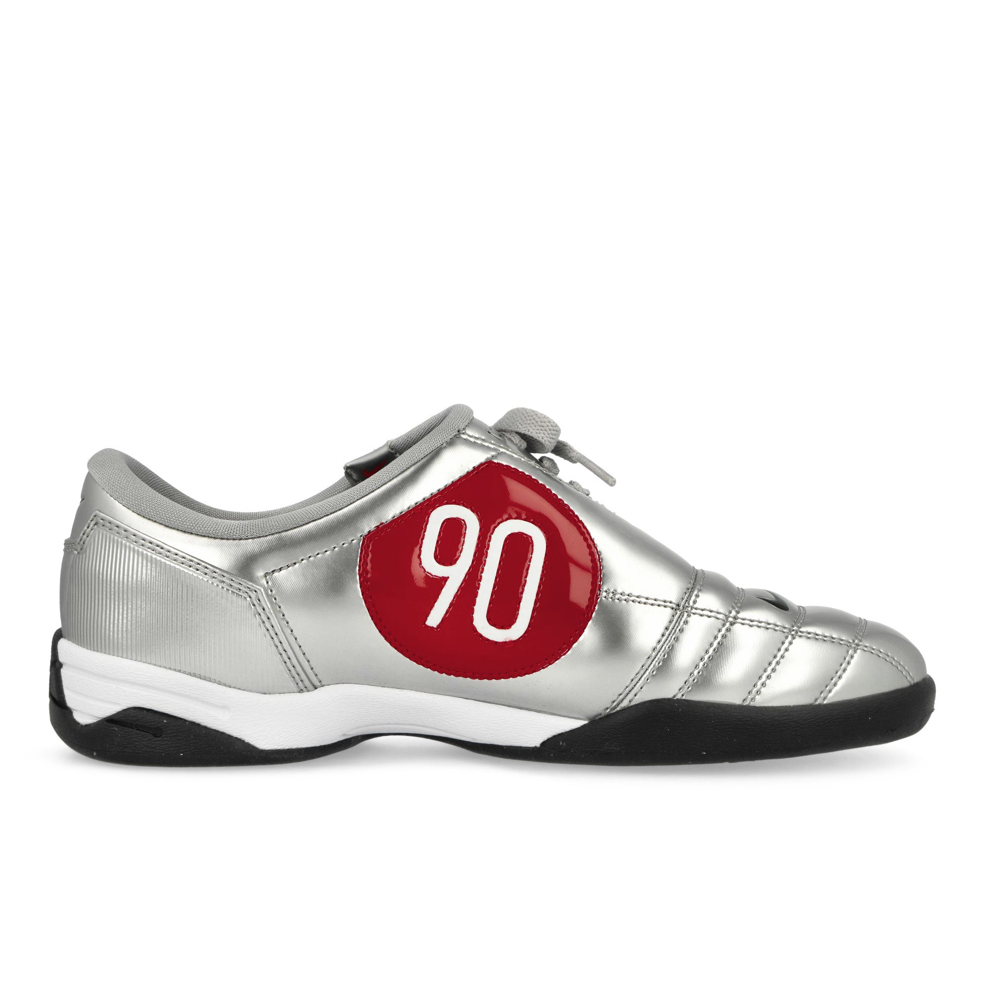 Nike T90 SP Metallic Silver / Black - University Red Low Top Sneakers Silhouette | Overkill