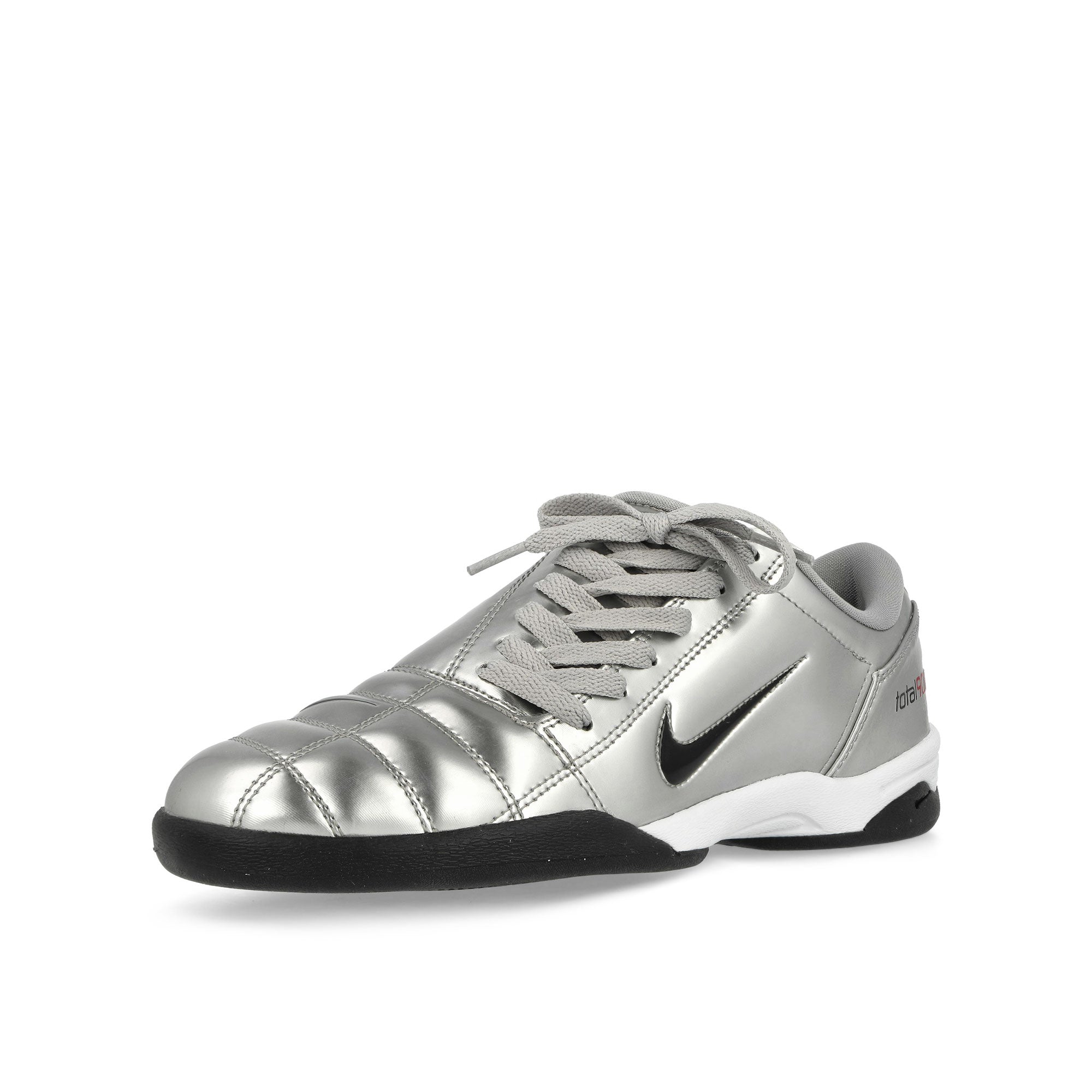 Nike T90 SP Metallic Silver / Black - University Red Low Top Sneakers Close Up | Overkill