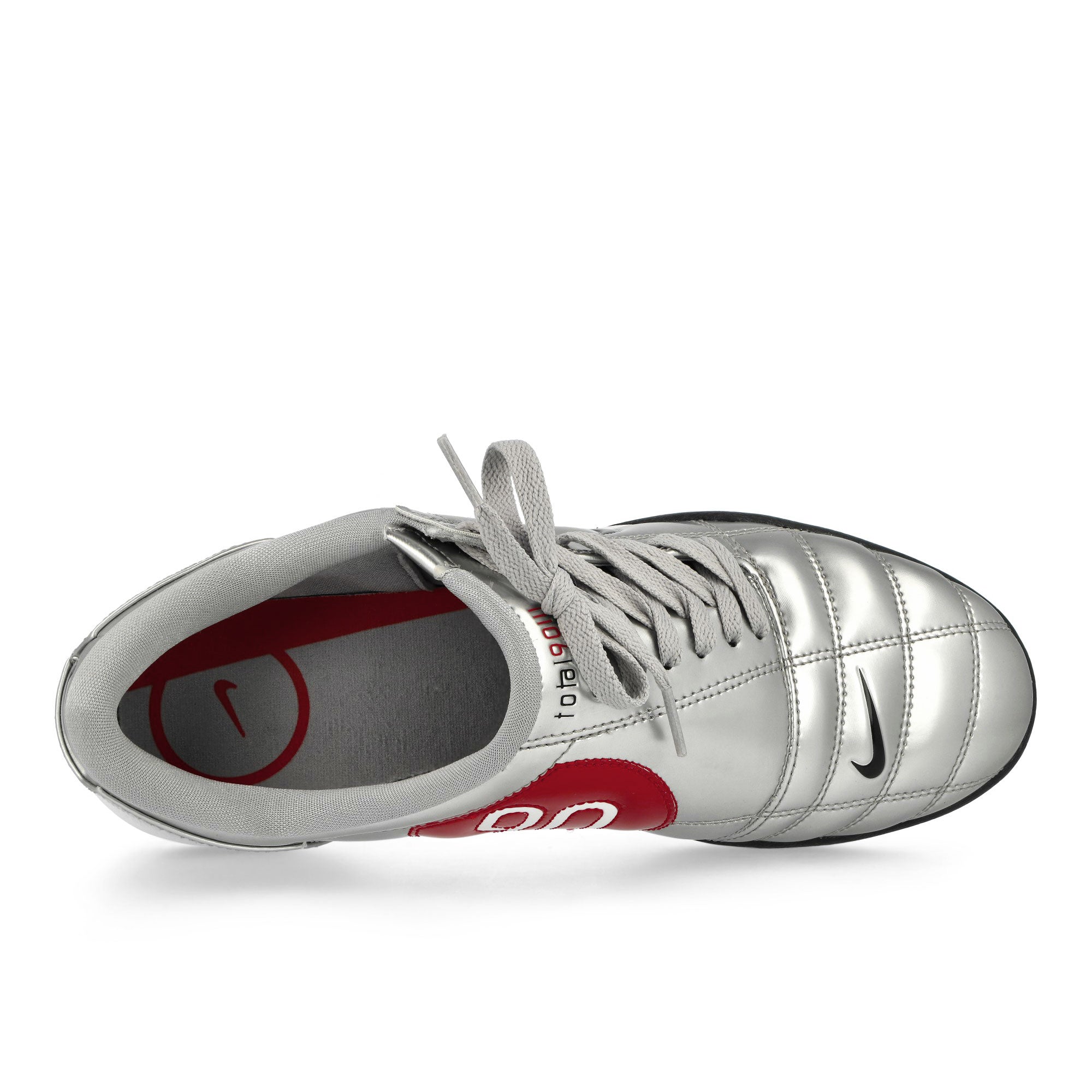 Nike T90 SP Metallic Silver / Black - University Red Low Top Sneakers Detailfoto | Overkill