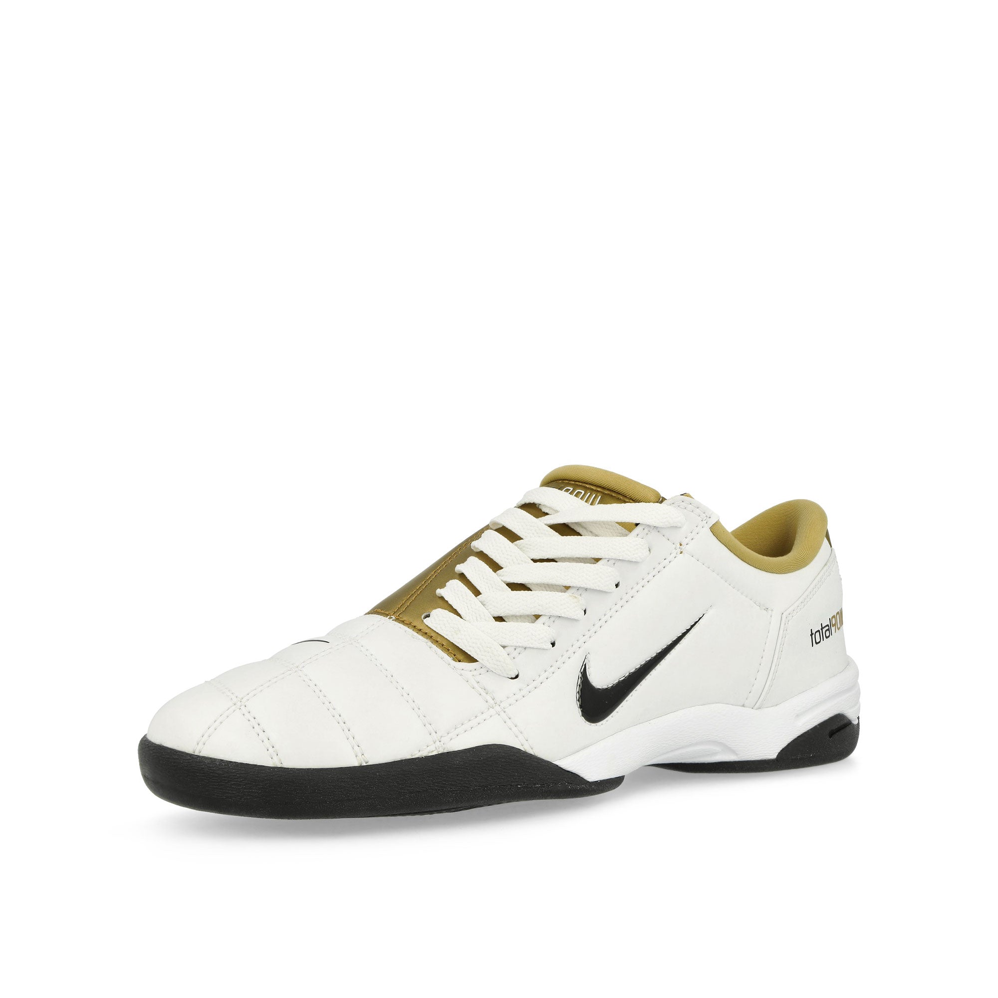 Nike T90 SP White / Black - Metallic Gold Low Top Sneakers Close Up | Overkill