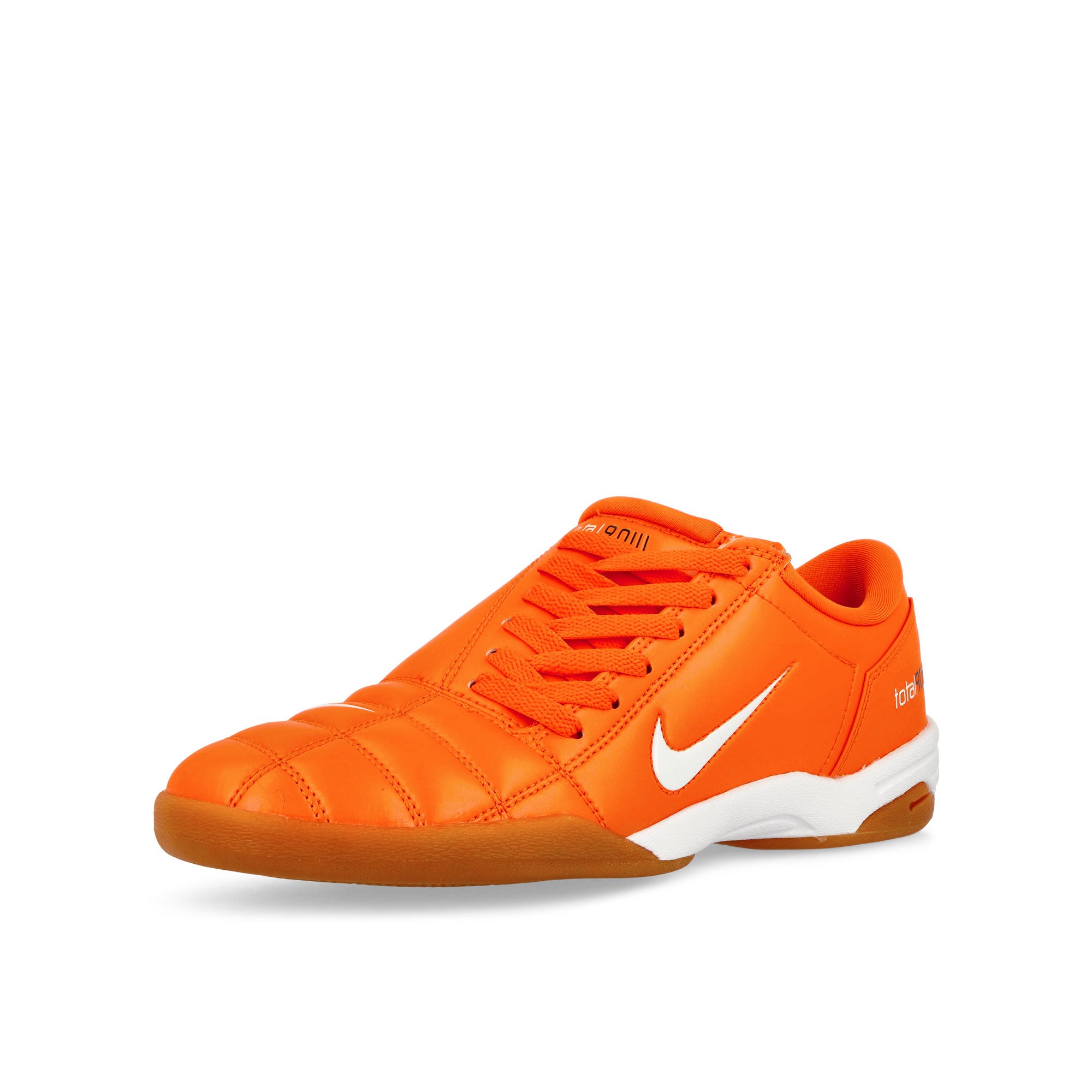 Nike T90 SP Safety Orange / White - Gum Medium Brown Low Top Sneakers Close Up | Overkill