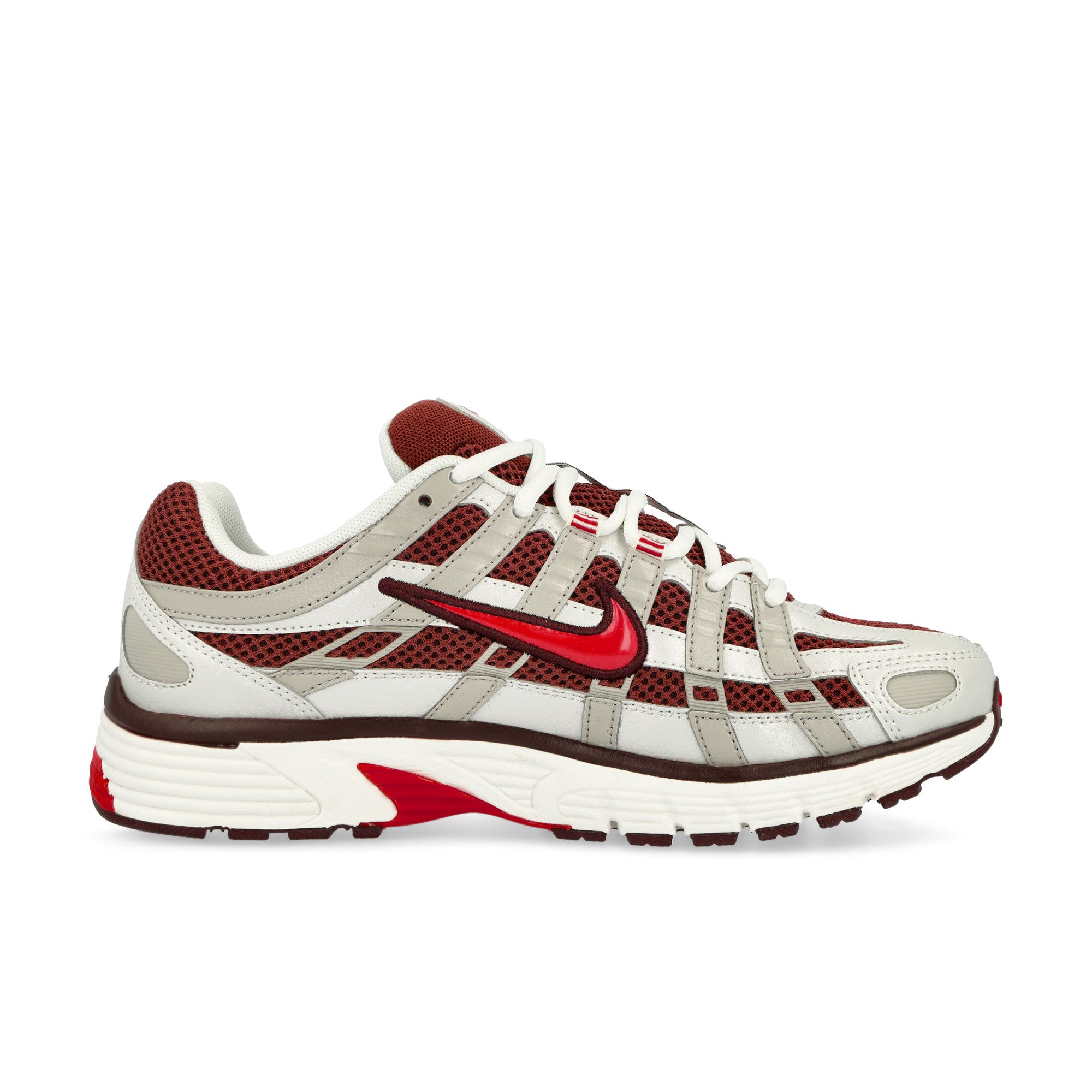 Nike W P-6000 Metallic Summit White / Fire Red - Dark Pony Low Top Sneakers Silhouette | Overkill