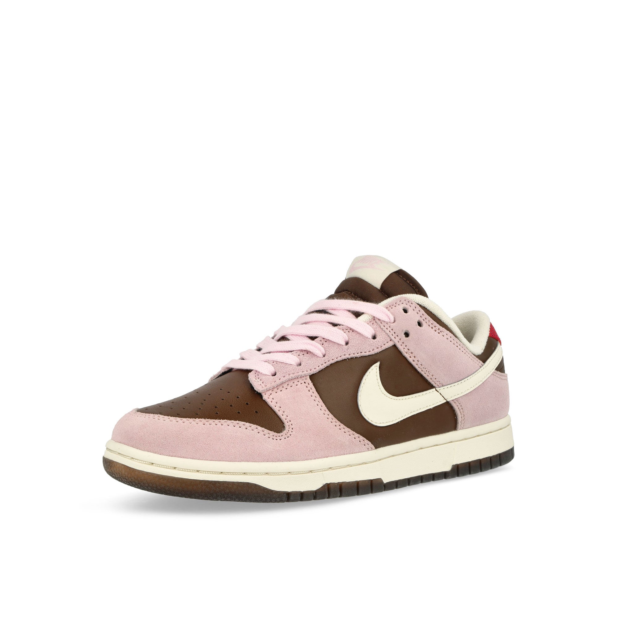 Nike W Dunk Low Cacao Wow / Pate Ivory - Pink Foam Low Top Sneakers Close Up | Overkill