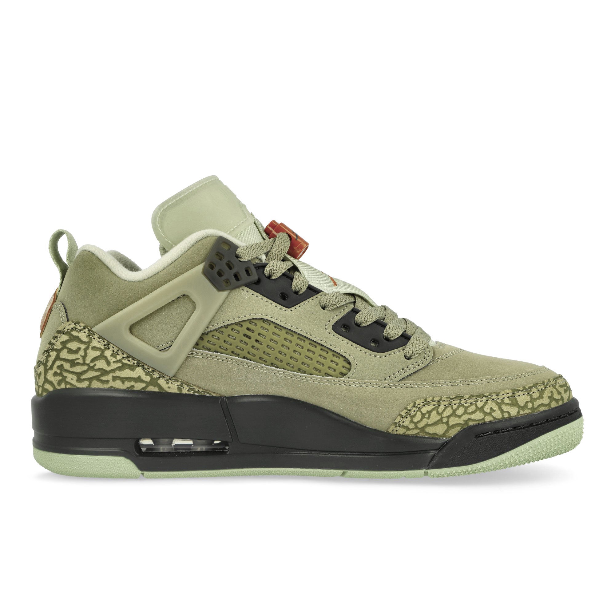 Jordan Spizike Low Neutral Olive / Dark Russet - Olive Aura Low Top Sneakers Silhouette | Overkill