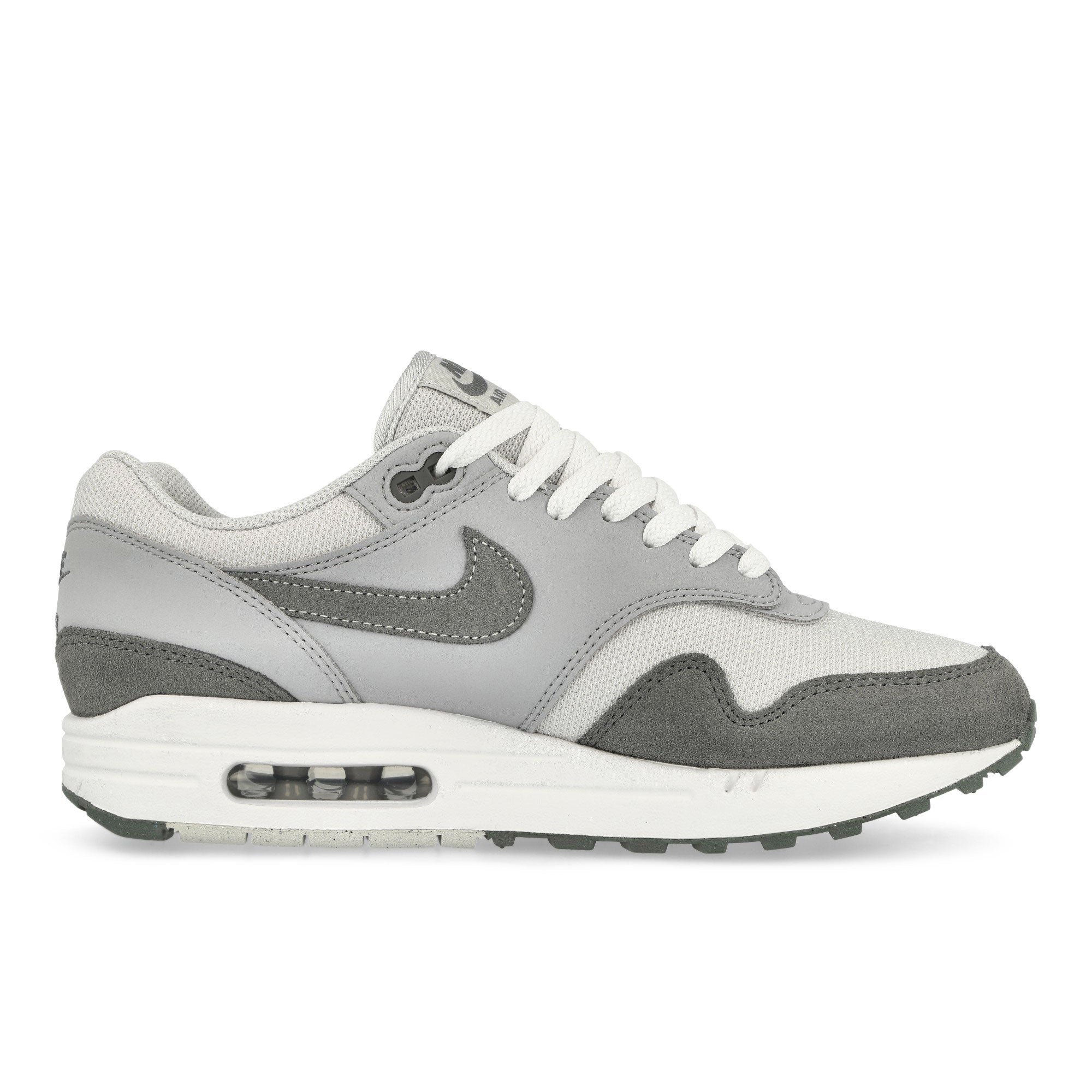 Nike Air Max 1 Photon Dust / Smoke Grey - Wolf Grey - White Low Top Sneakers Silhouette | Overkill