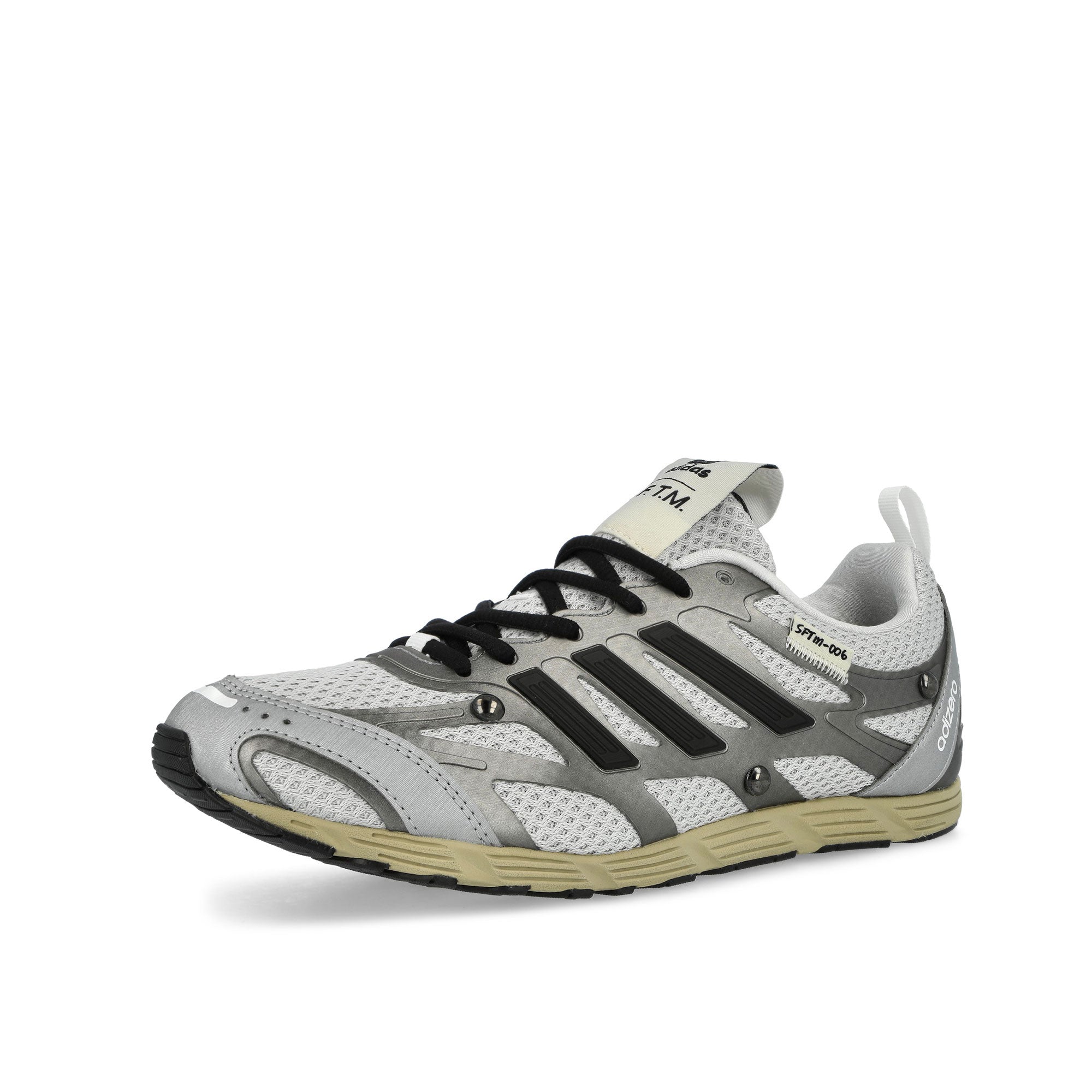 adidas Adizero PR Grey One / Core Black / Matte Silver Low Top Sneakers HP3521 Close-up | Overkill