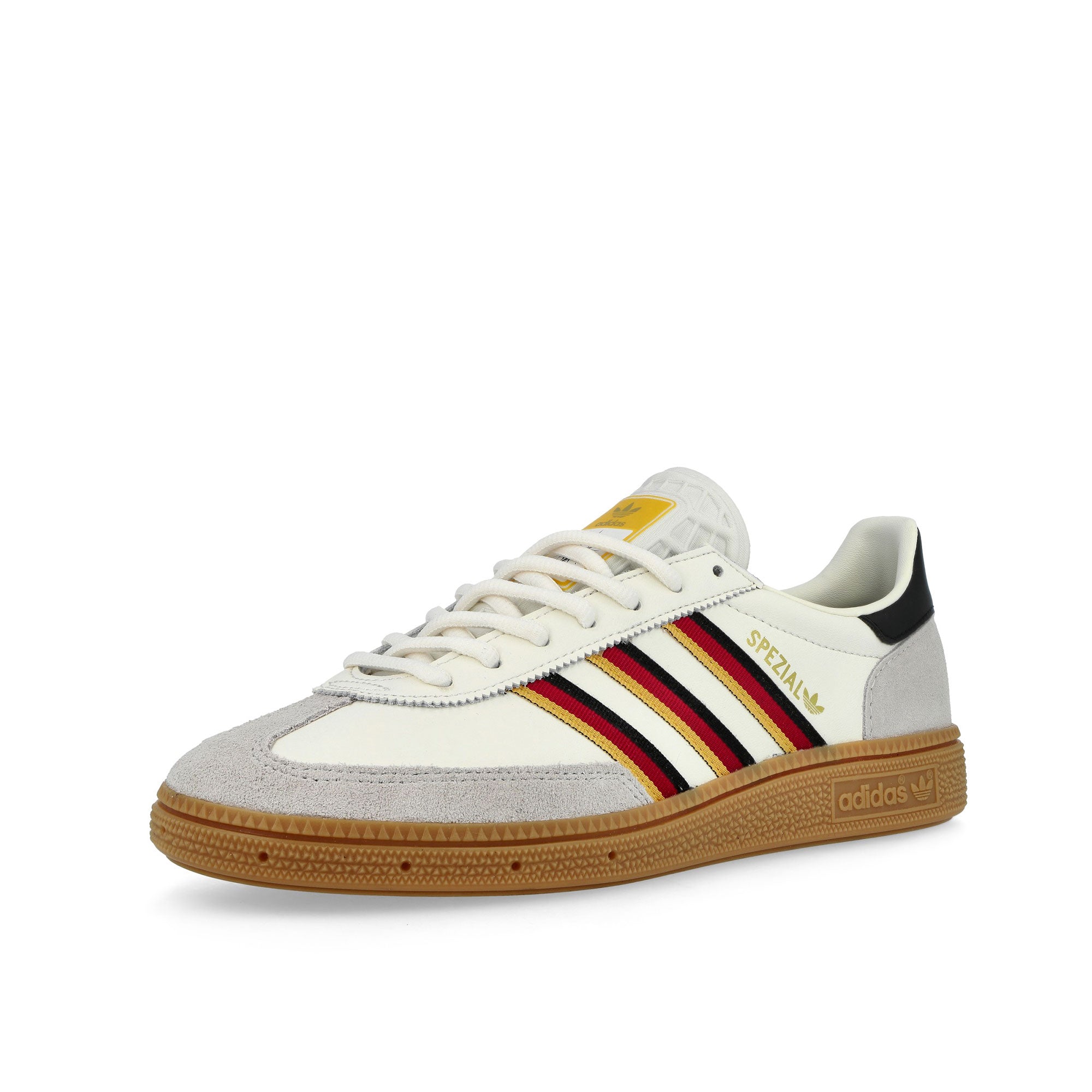 adidas Handball Spezial J Footwear White / Footwear White / Crew Yellow Low Top Sneakers HP3711 Close-up | Overkill