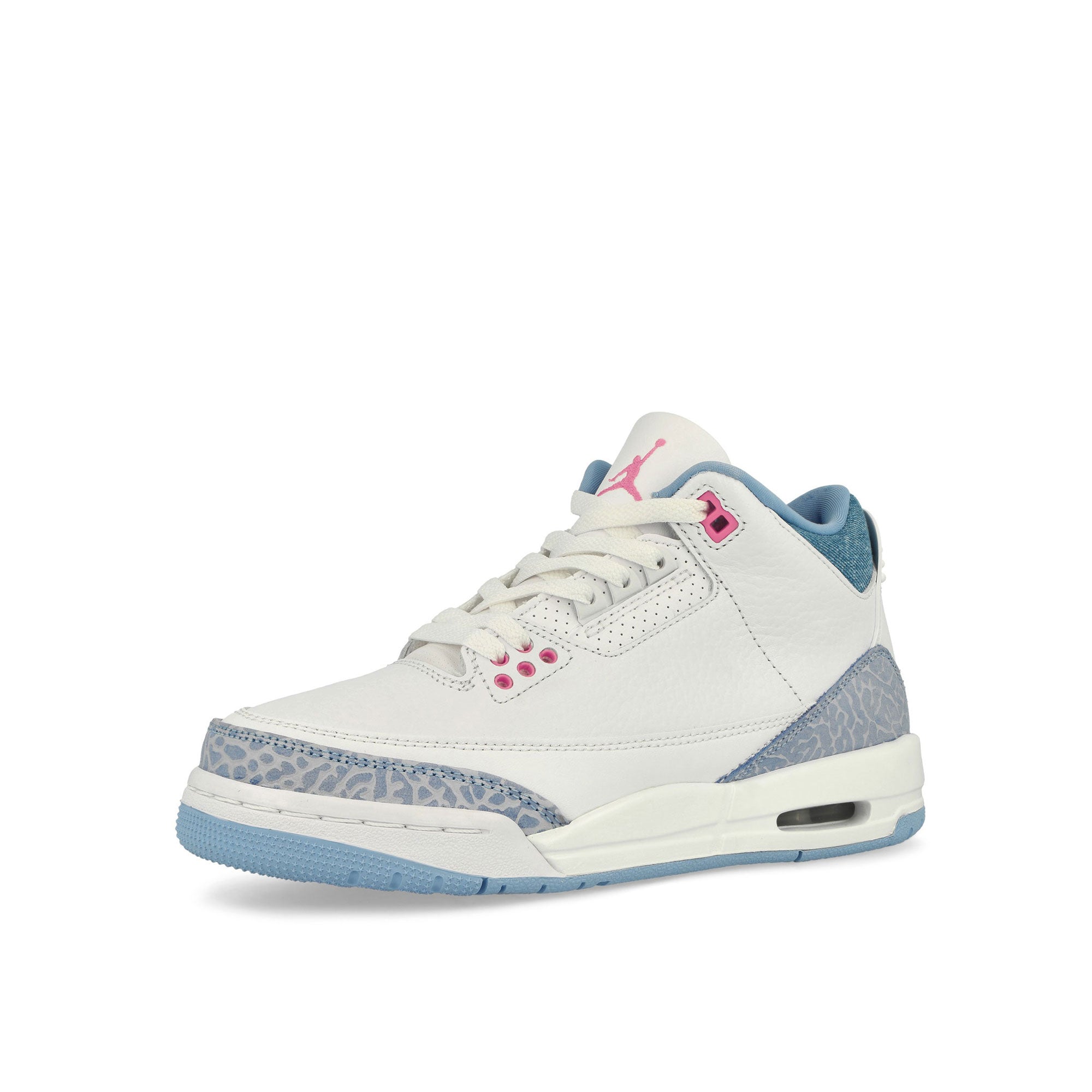 Jordan Air Jordan 3 Retro GS Cobalt Bliss White / Pink Glow - Cobalt Bliss Mid Top Sneaker HQ0784 101 Close-up | Overkill