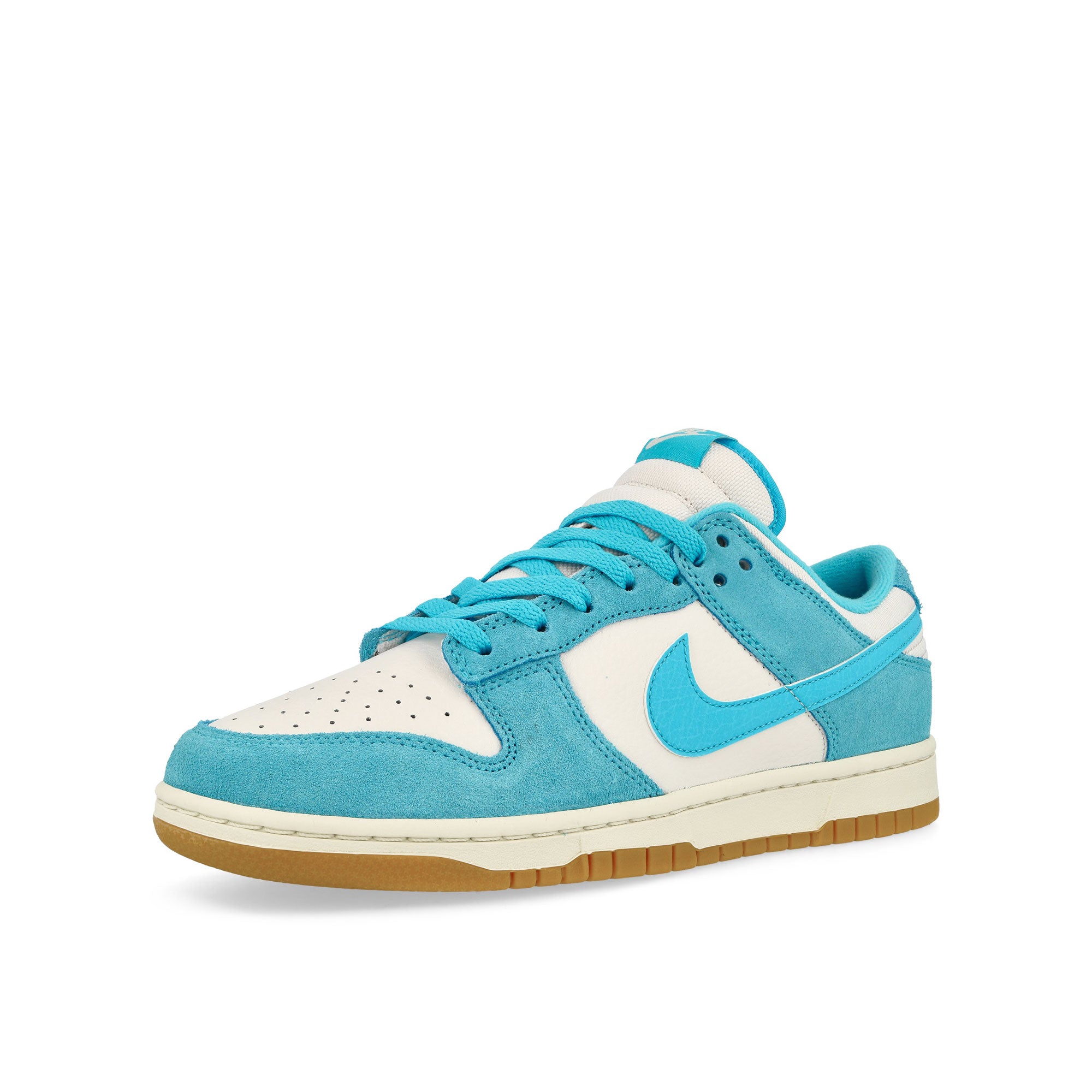 Nike Dunk Low SE Phantom / Baltic Blue - Gum Light Brown Low Top Sneakers Close Up | Overkill