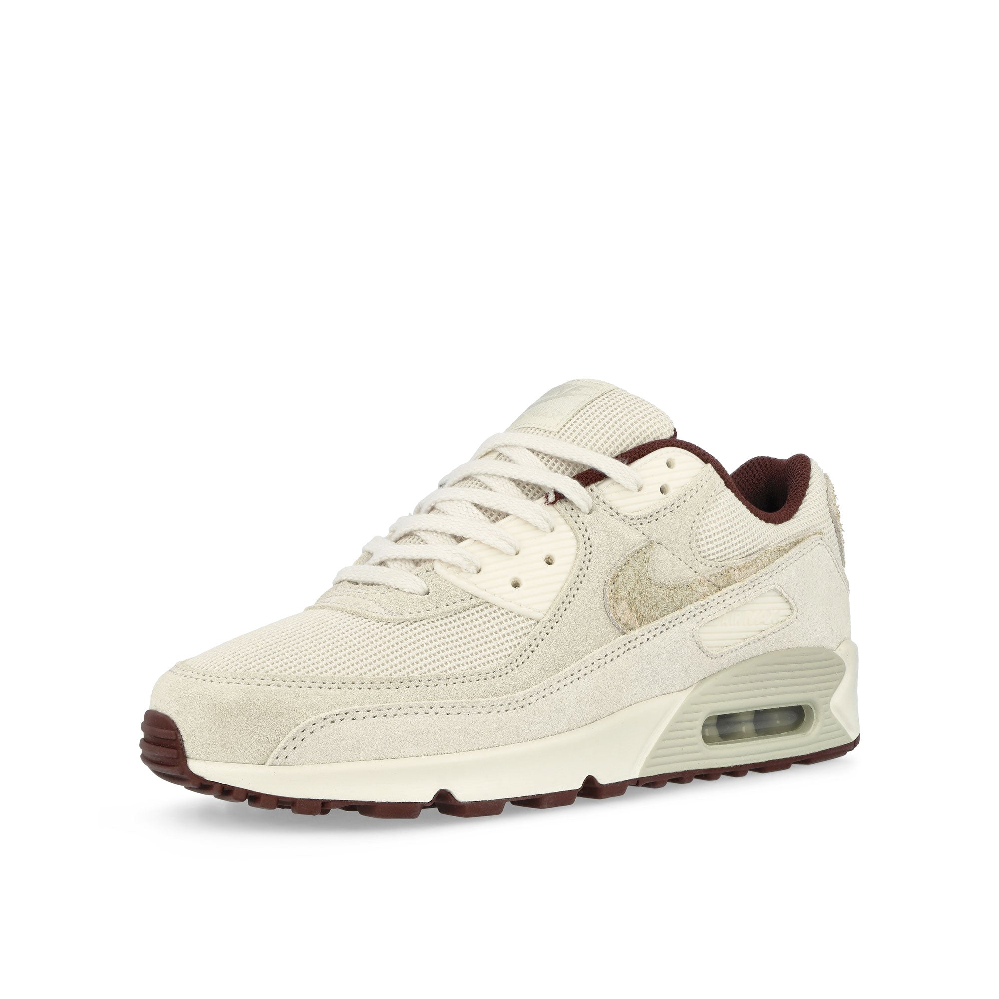Nike Air Max 90 Premium Phantom / Phantom - Light Bone Low Top Sneakers Close Up | Overkill