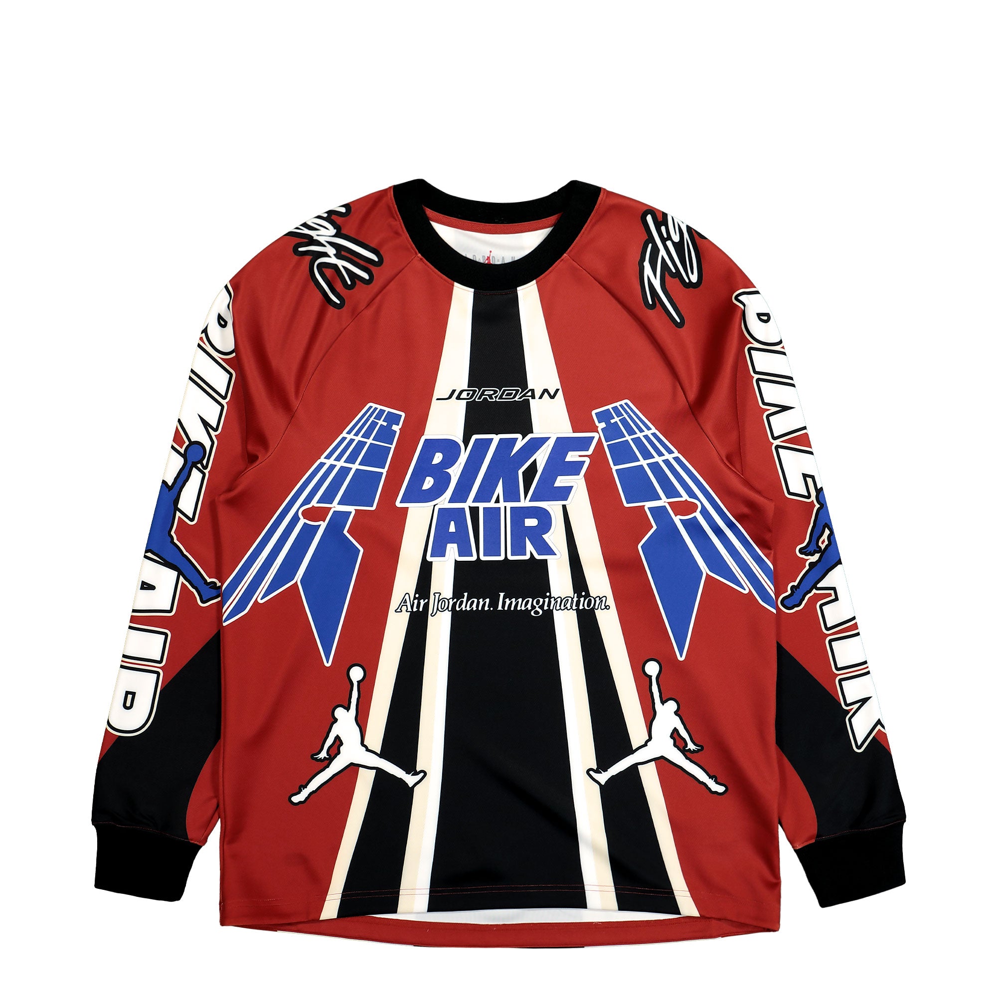 Jordan Bike Jersey Cinnabar / Black / Lyon Blue Longsleeves HQ1729 623 | Overkill