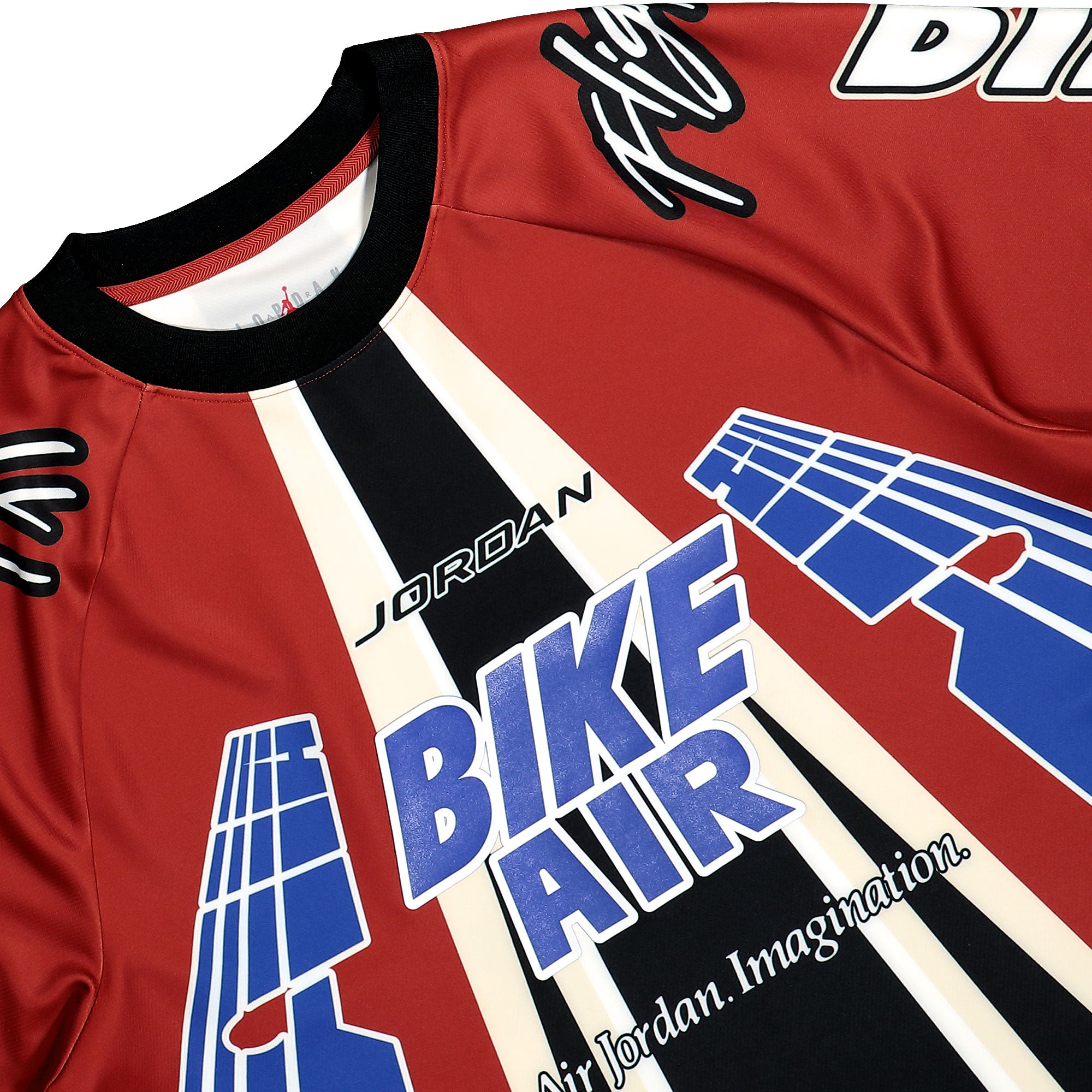 Jordan Bike Jersey Cinnabar / Black / Lyon Blue Longsleeves Material | Overkill
