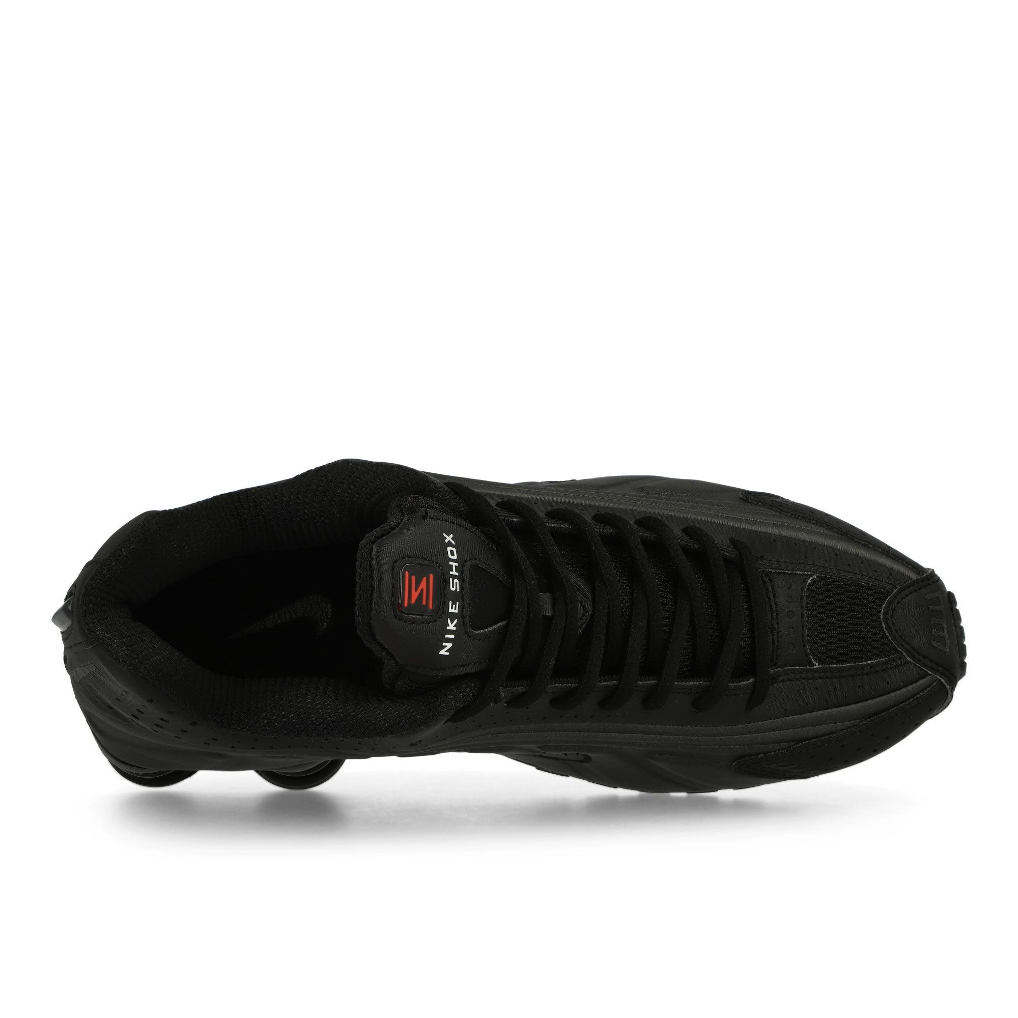 Nike Shox R4 Black / Black - Black - Bright Crimson Low Top Sneakers Detailfoto | Overkill