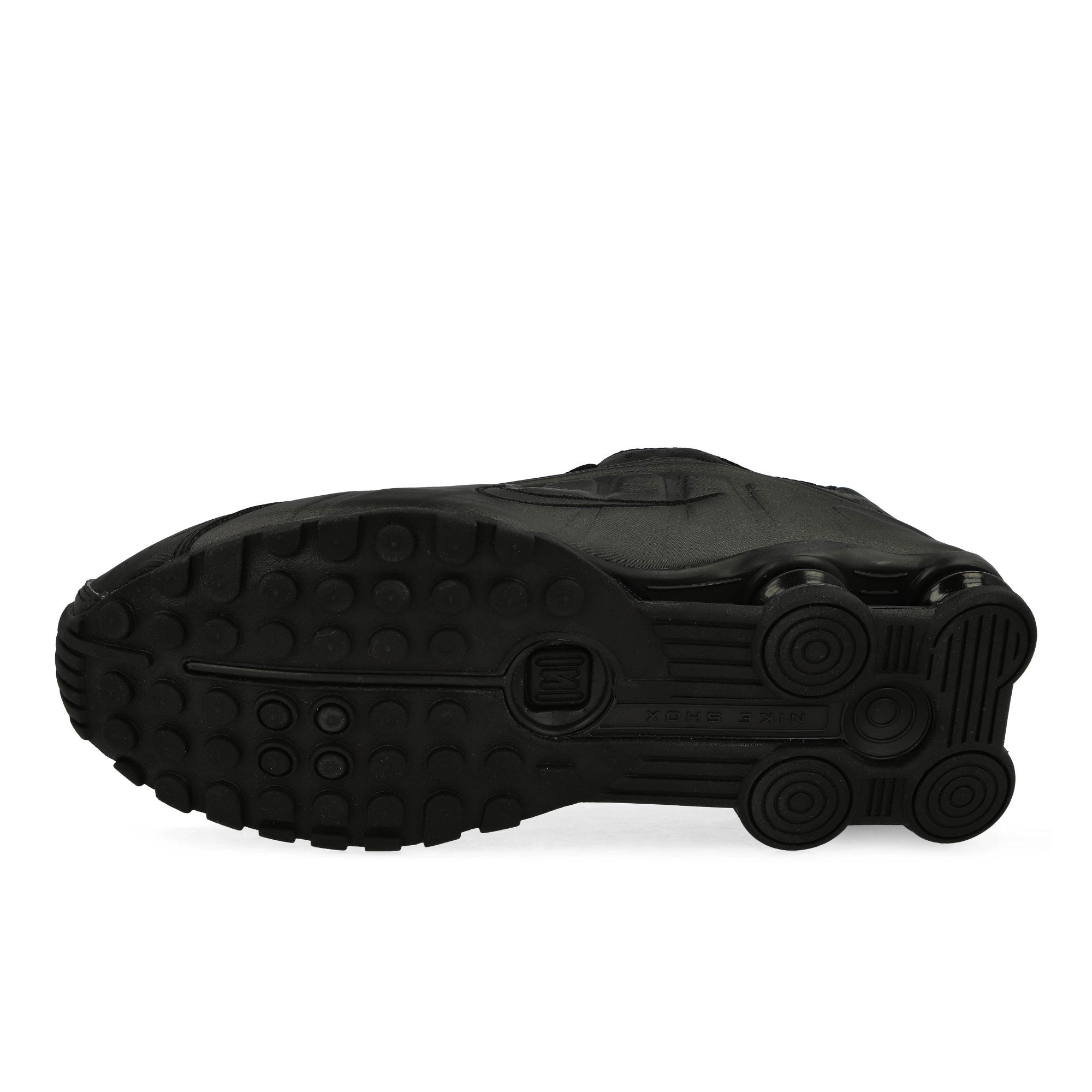 Nike Shox R4 Black / Black - Black - Bright Crimson Low Top Sneakers Detail View 1 | Overkill