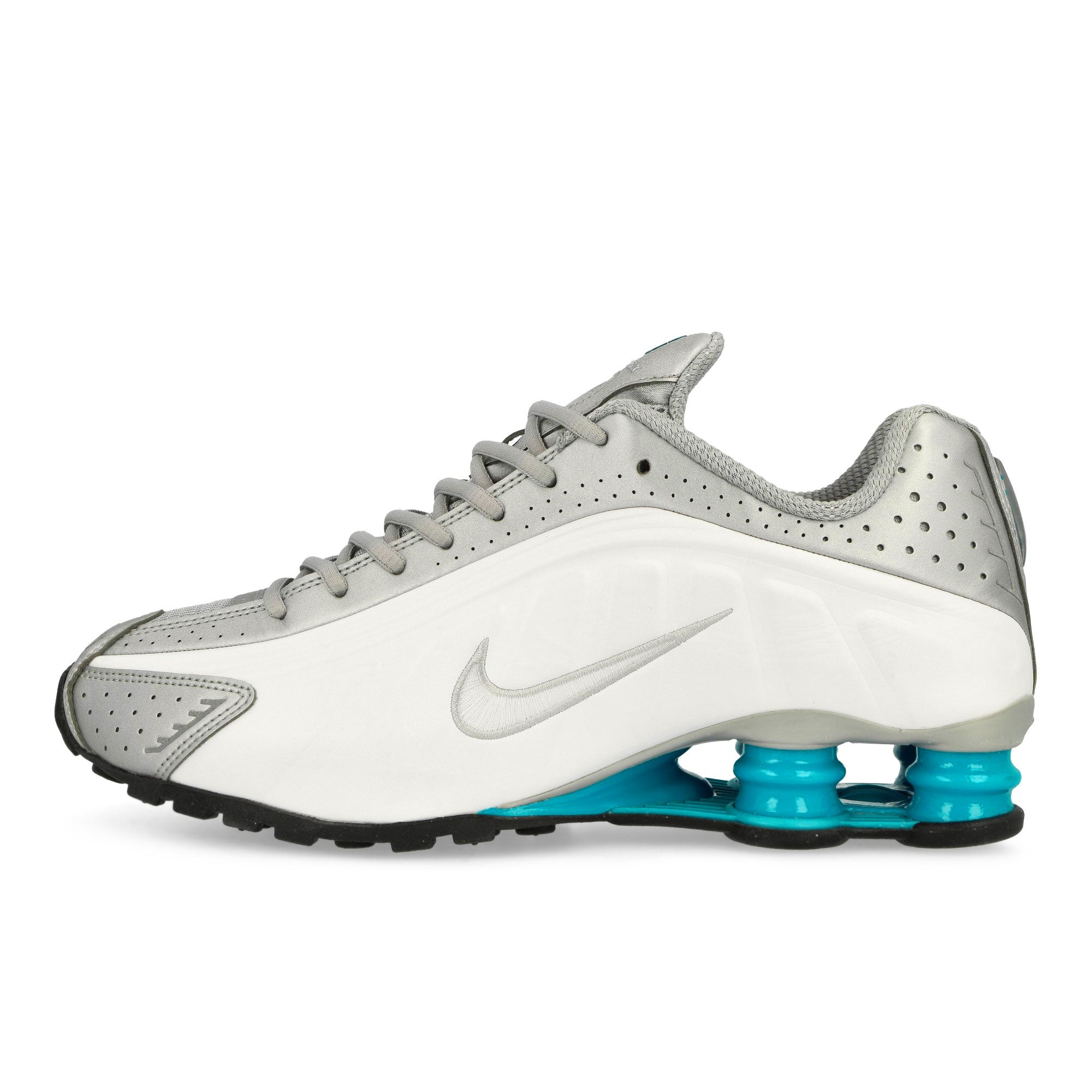 Nike Shox R4 Metallic Silver / Blue Lagoon - White Low Top Sneakers HQ1988 005 | Overkill